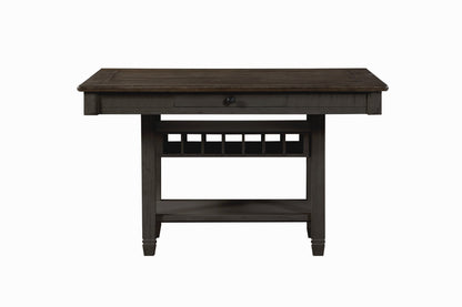 5627NBK-36 (1/2)COUNTER HEIGHT TABLE TOP WITH 4 DRAWERS, OAK VENEER, BLACK FINISH - 5627NBK-36 - Bien Home Furniture &amp; Electronics
