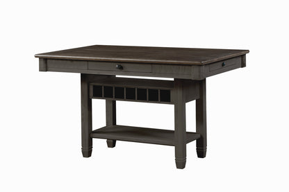 5627NBK-36 (1/2)COUNTER HEIGHT TABLE TOP WITH 4 DRAWERS, OAK VENEER, BLACK FINISH - 5627NBK-36 - Bien Home Furniture &amp; Electronics