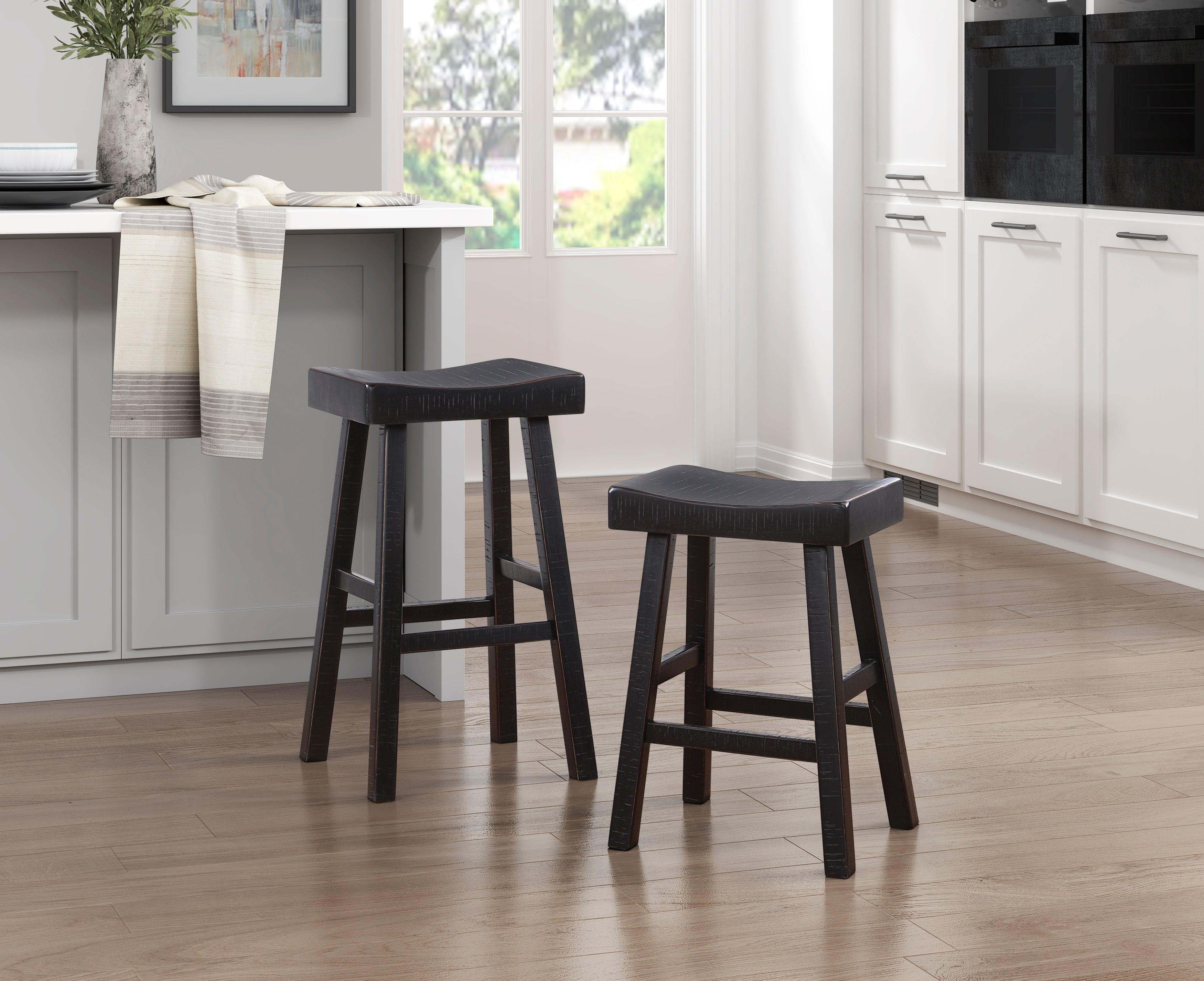 5687BLK-29 Pub Height Stool - 5687BLK-29 - Bien Home Furniture &amp; Electronics