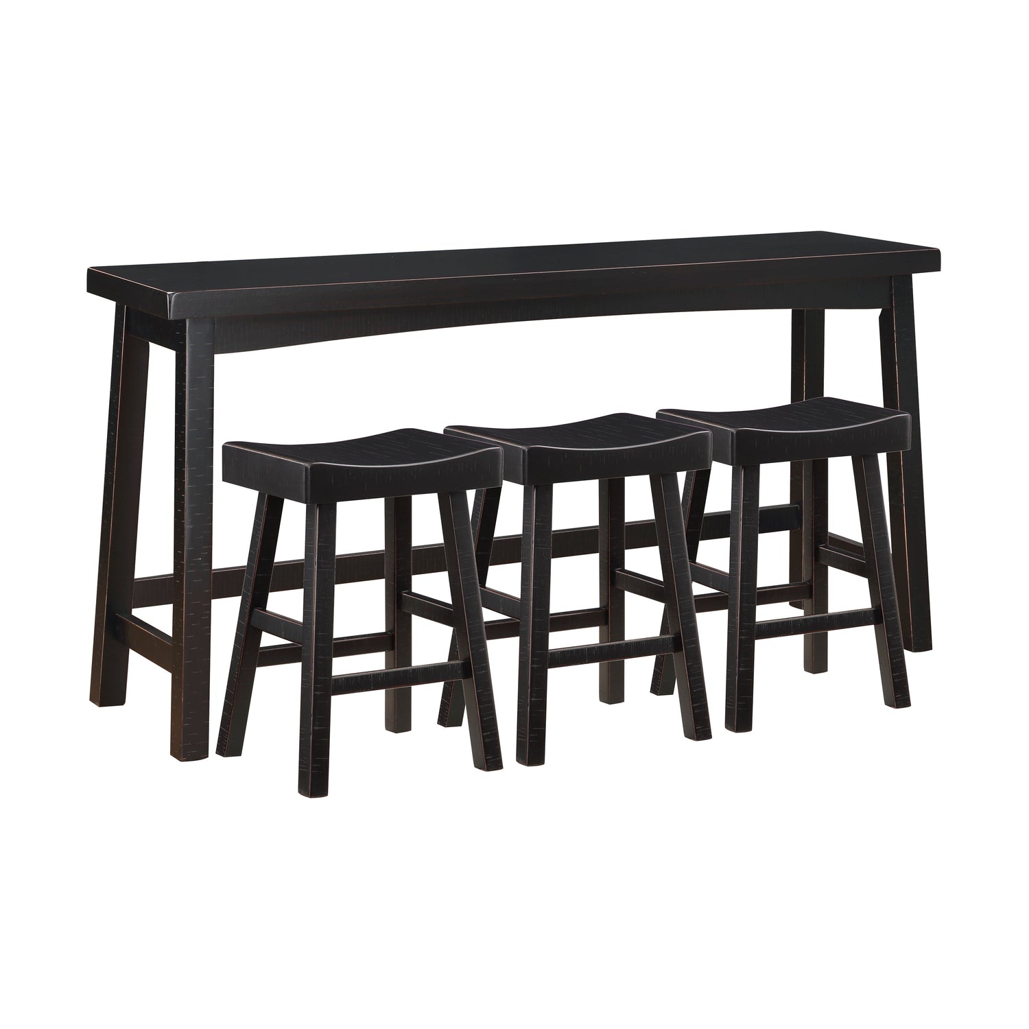 5687BLK-364P 4-Piece Pack Counter Height Set - 5687BLK-364P - Bien Home Furniture &amp; Electronics