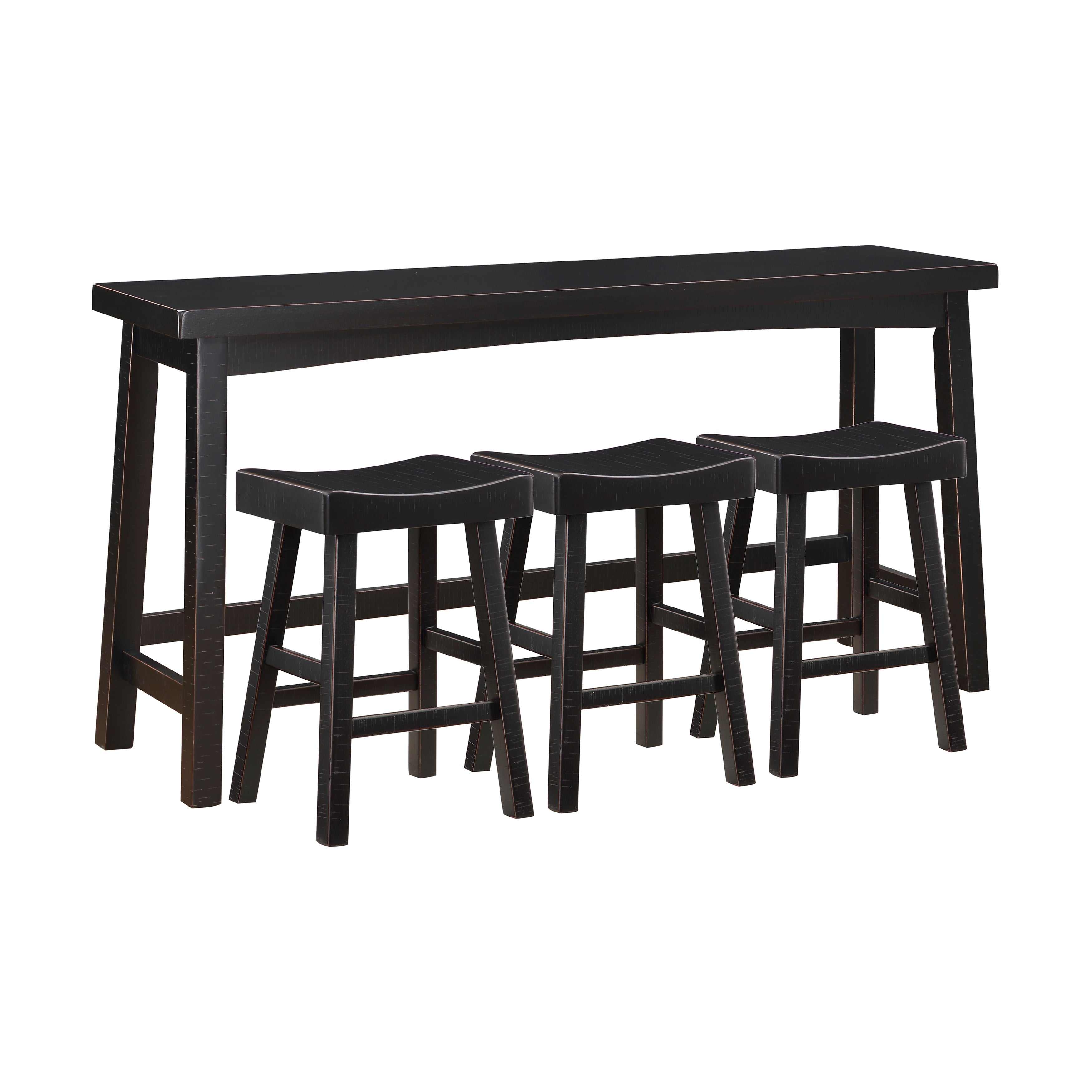 5687BLK-364P 4-Piece Pack Counter Height Set - 5687BLK-364P - Bien Home Furniture &amp; Electronics
