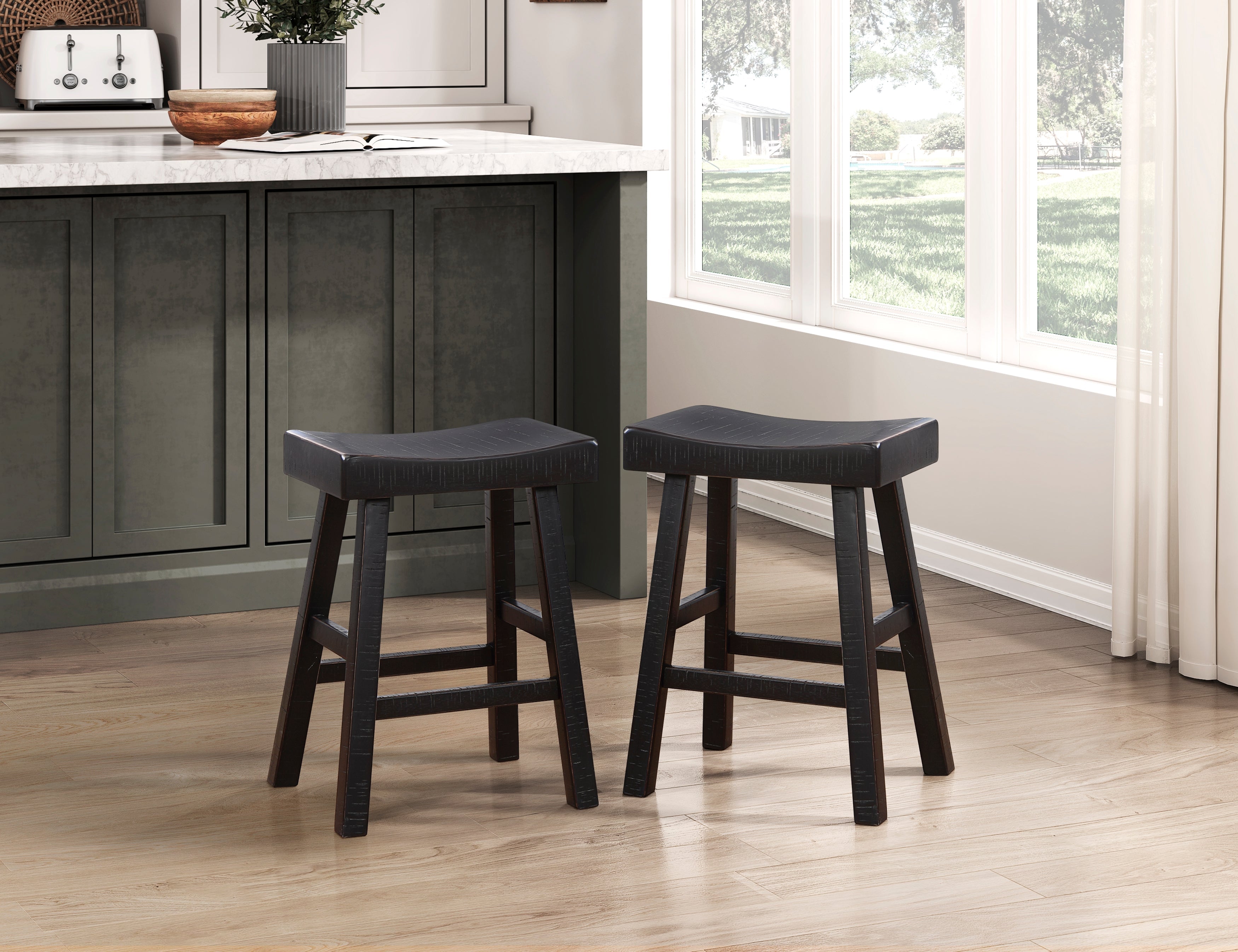 5687BLK-364P 4-Piece Pack Counter Height Set - 5687BLK-364P - Bien Home Furniture &amp; Electronics