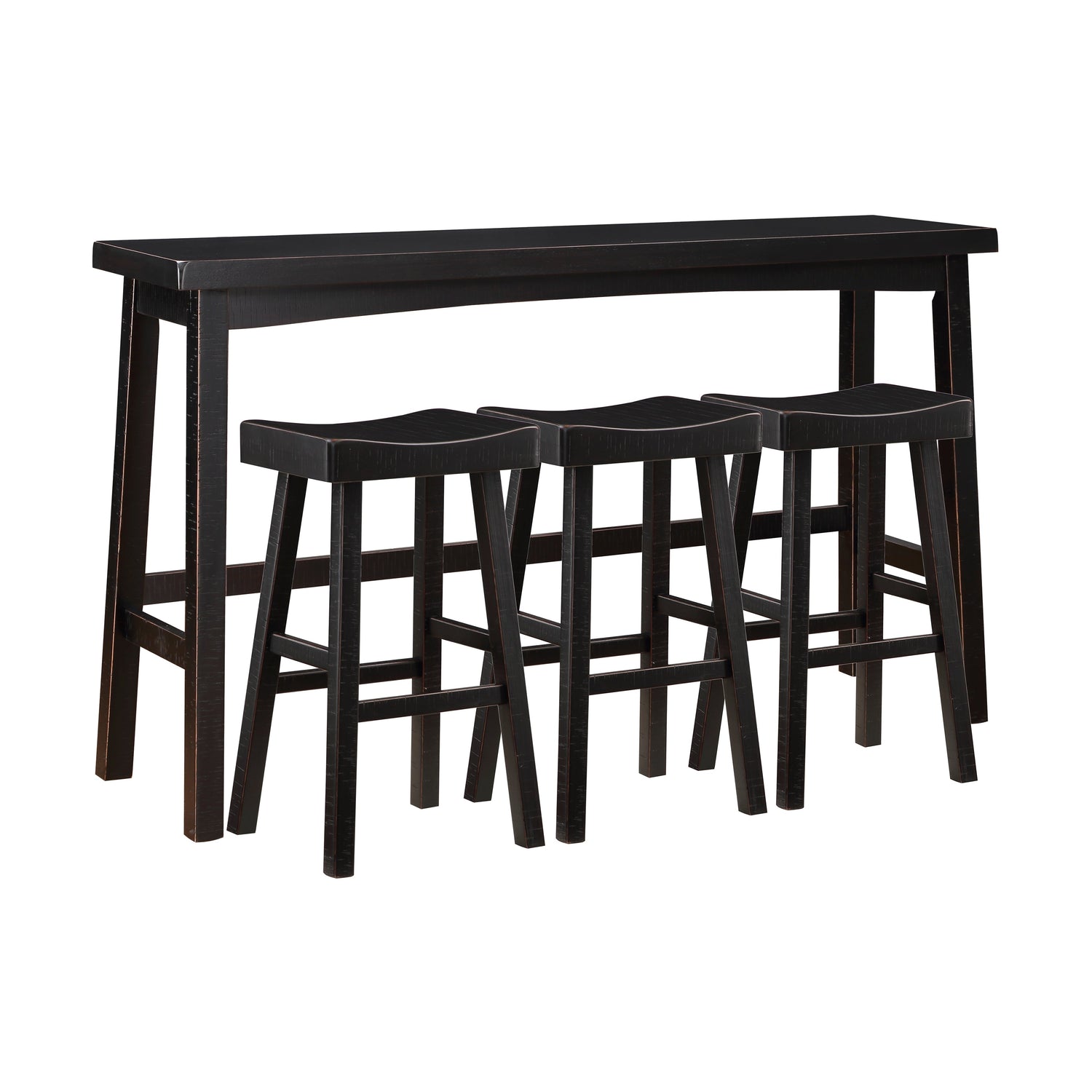 5687BLK-424P 4-Piece Pack Pub Height Set - 5687BLK-424P - Bien Home Furniture &amp; Electronics