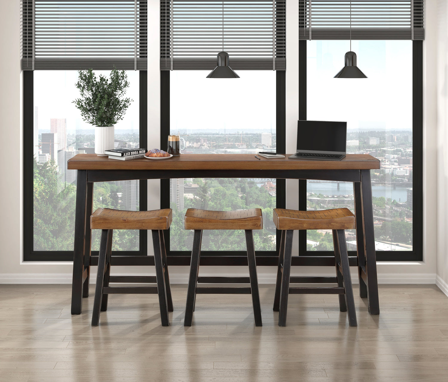 5687BTT-364P 4-Piece Pack Counter Height Set - 5687BTT-364P - Bien Home Furniture &amp; Electronics