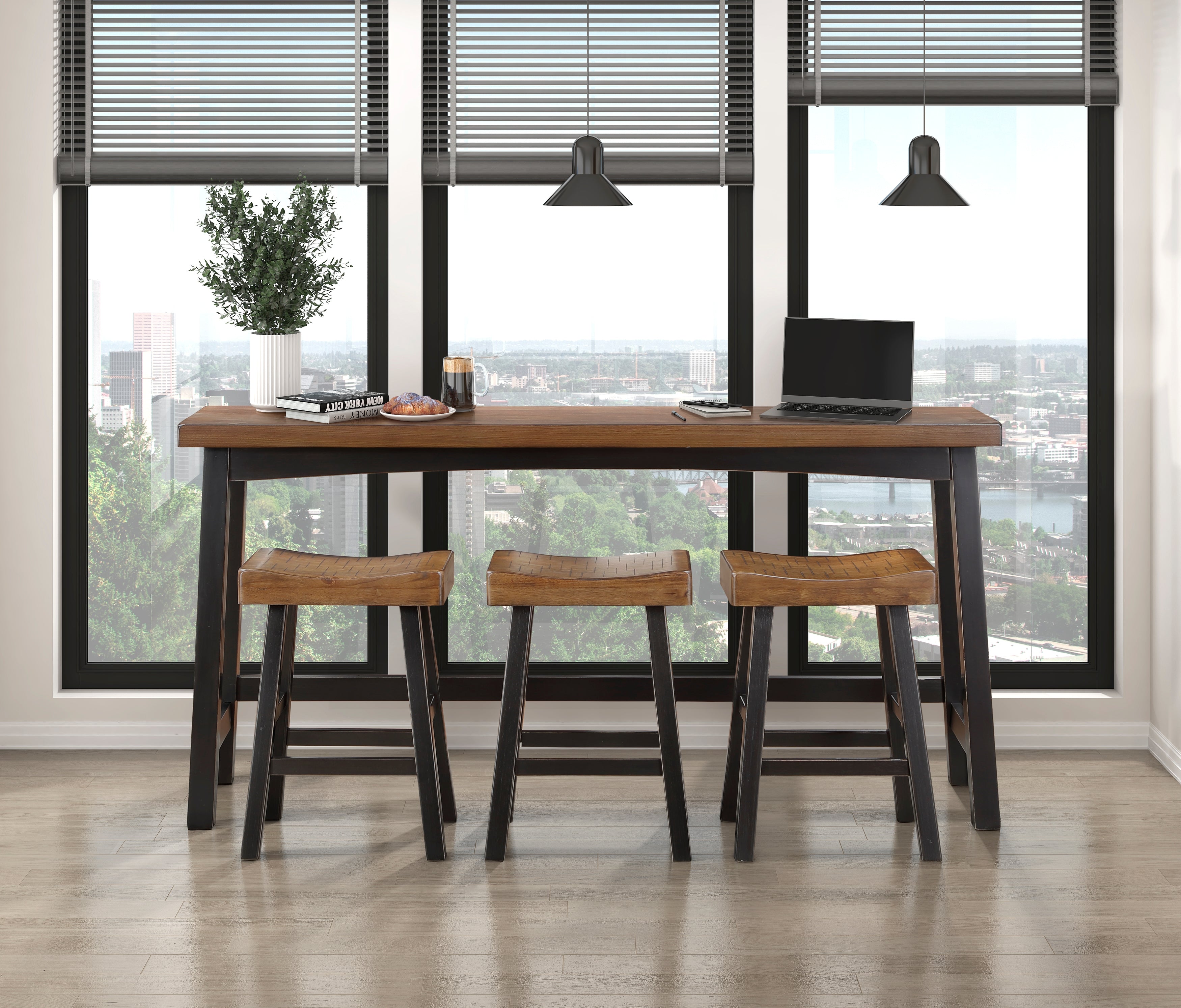 5687BTT-364P 4-Piece Pack Counter Height Set - 5687BTT-364P - Bien Home Furniture &amp; Electronics