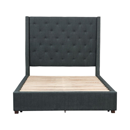 5877GY-1* (2)Queen Platform Bed - 5877GY-1* - Bien Home Furniture &amp; Electronics