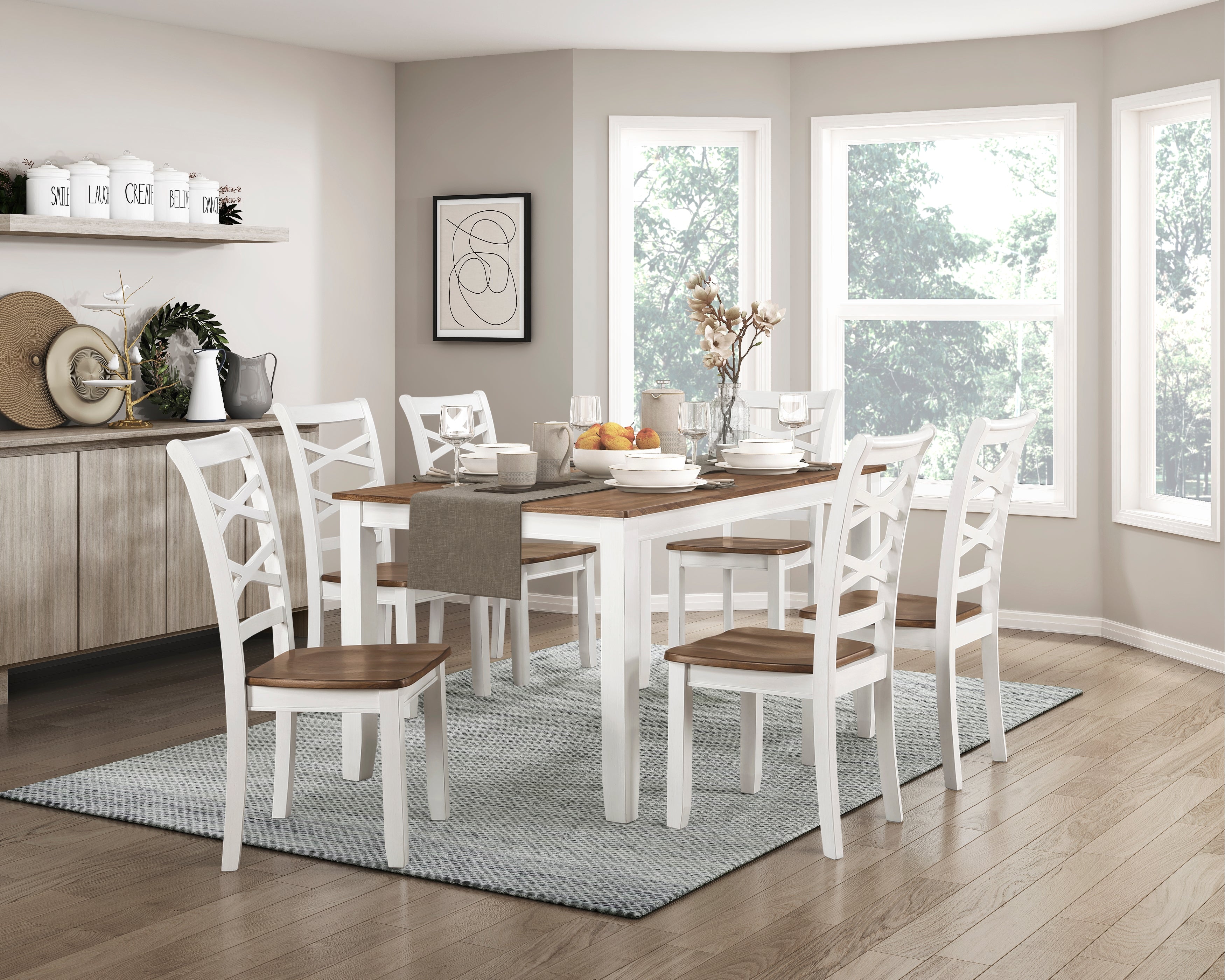 5894N-7P 7-Piece Pack Dinette Set - 5894N-7P - Bien Home Furniture &amp; Electronics