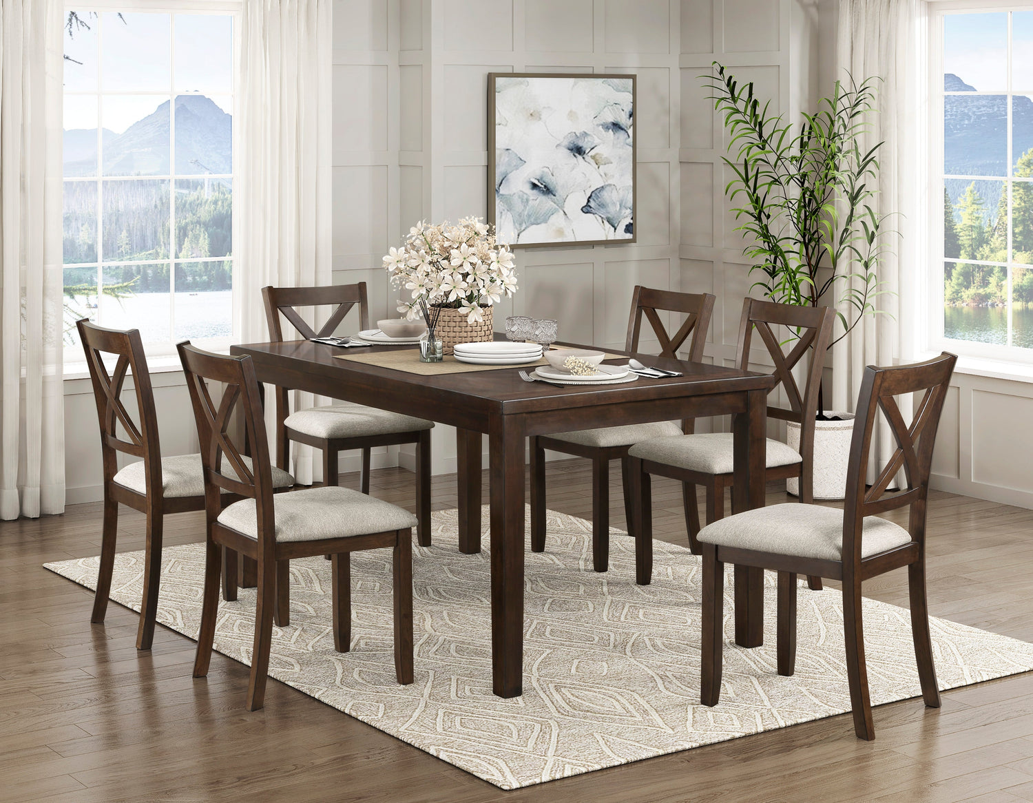 5905 7-Piece Pack Dinette Set - 5905 - Bien Home Furniture &amp; Electronics