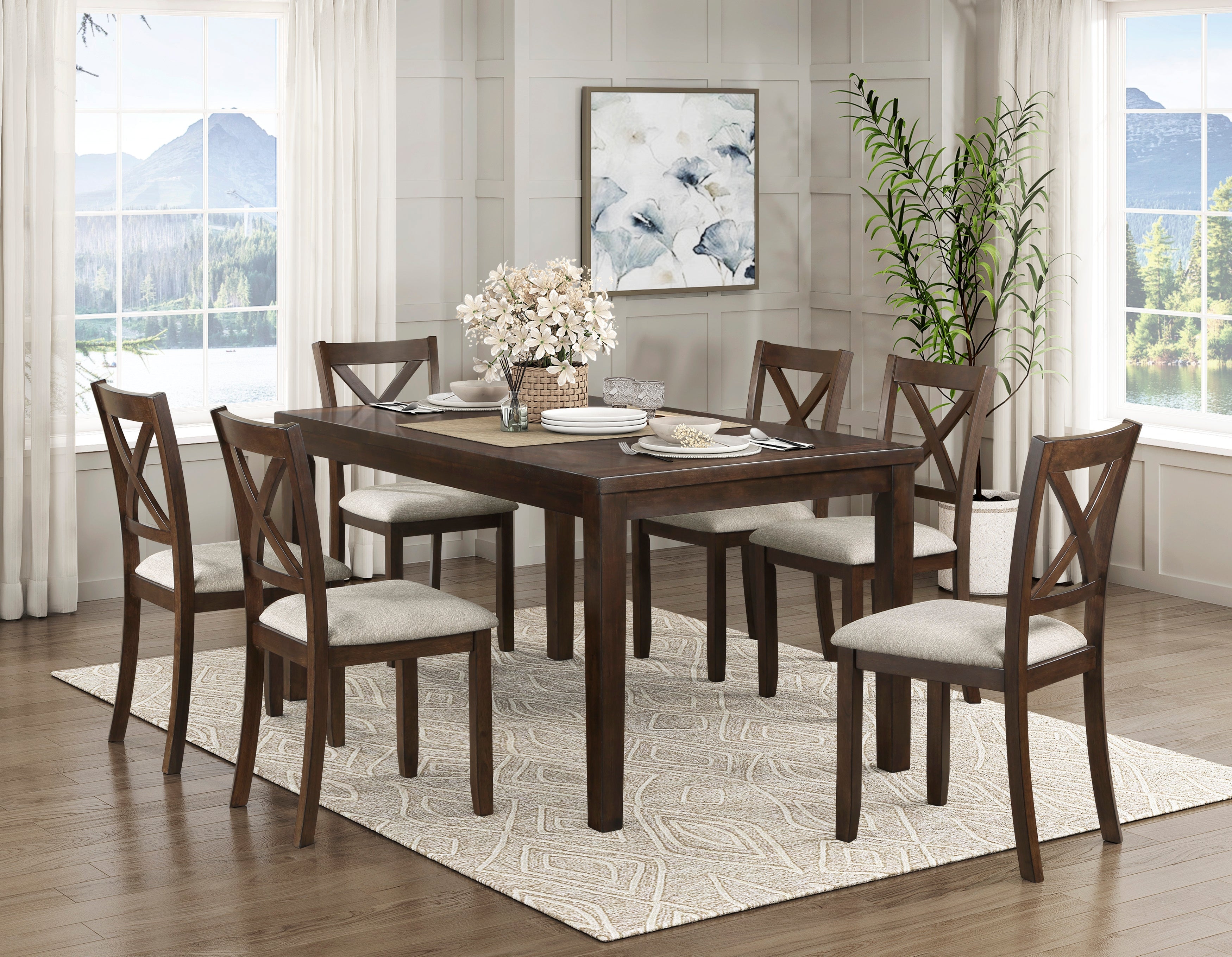 5905 7-Piece Pack Dinette Set - 5905 - Bien Home Furniture &amp; Electronics