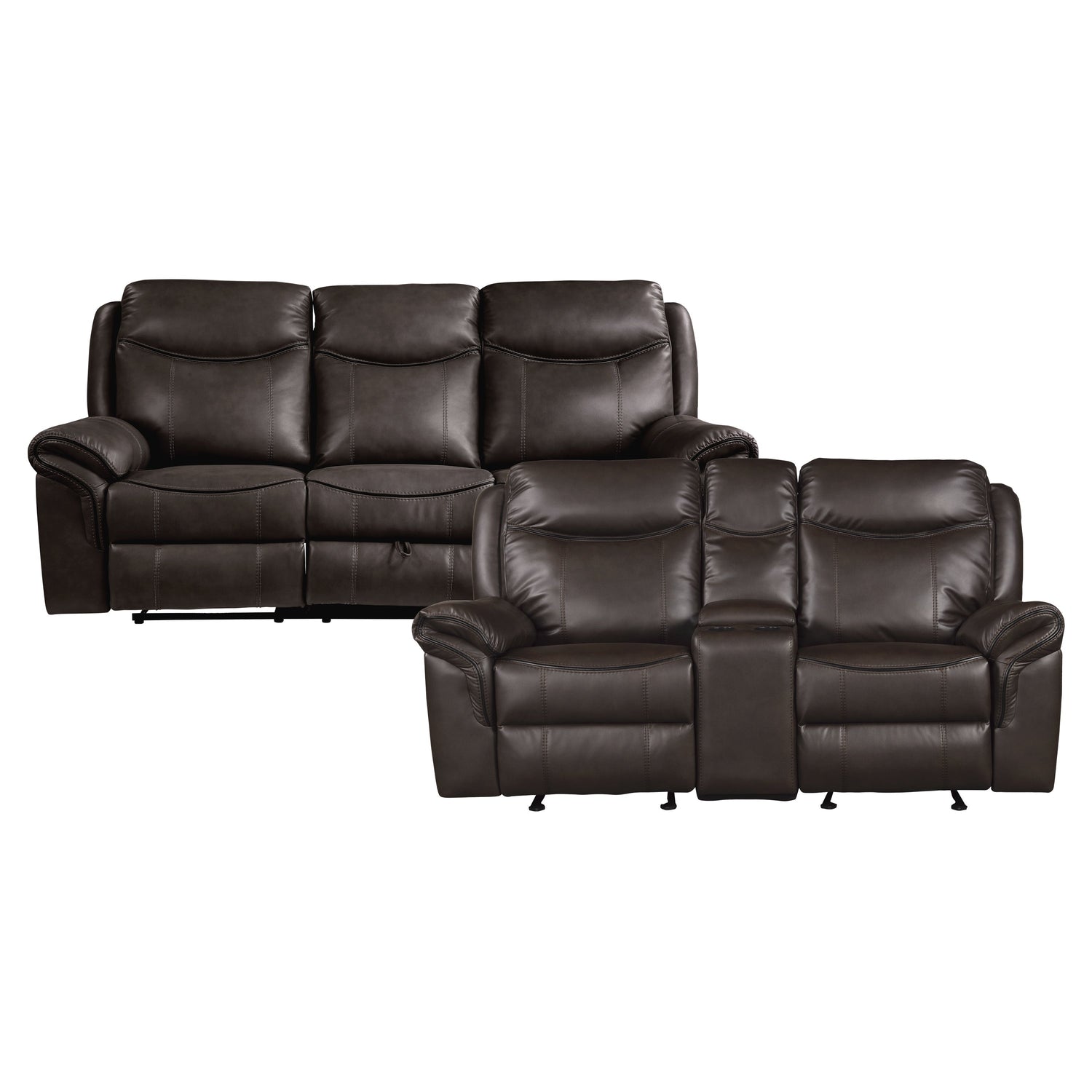 8206BRW*2 2pc Set: Sofa, Love - 8206BRW*2 - Bien Home Furniture &amp; Electronics
