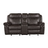 8206BRW-2 Double Glider Reclining Loveseat with Center Console, Receptacles and USB Ports - 8206BRW-2 - Bien Home Furniture & Electronics