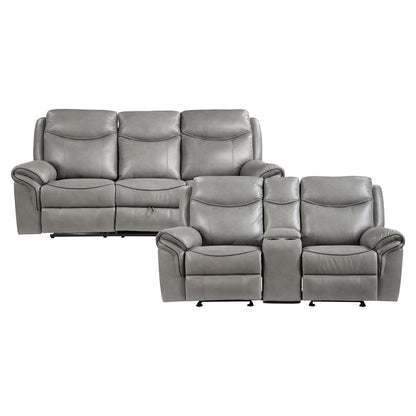 8206GRY*2 2pc Set: Sofa, Love - 8206GRY*2 - Bien Home Furniture &amp; Electronics