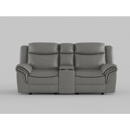 8206GRY-2 Double Glider Reclining Loveseat with Center Console, Receptacles and USB Ports - 8206GRY-2 - Bien Home Furniture &amp; Electronics