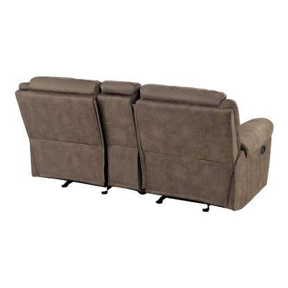 8206NF-2 Double Glider Reclining Loveseat with Center Console, Receptacles and USB Ports - 8206NF-2 - Bien Home Furniture &amp; Electronics