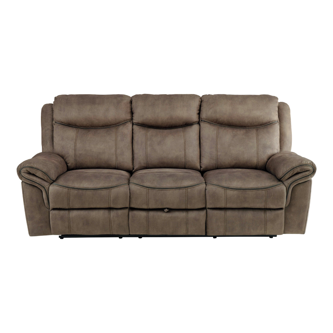 8206NF-3 Double Reclining Sofa with Center Drop-Down Cup Holders, Receptacles, Hidden Drawer and USB Ports - 8206NF-3 - Bien Home Furniture &amp; Electronics