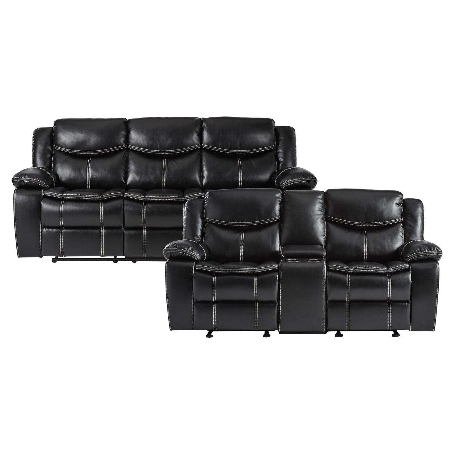 8230BLK*2 2pc Set: Sofa, Love - 8230BLK*2 - Bien Home Furniture &amp; Electronics