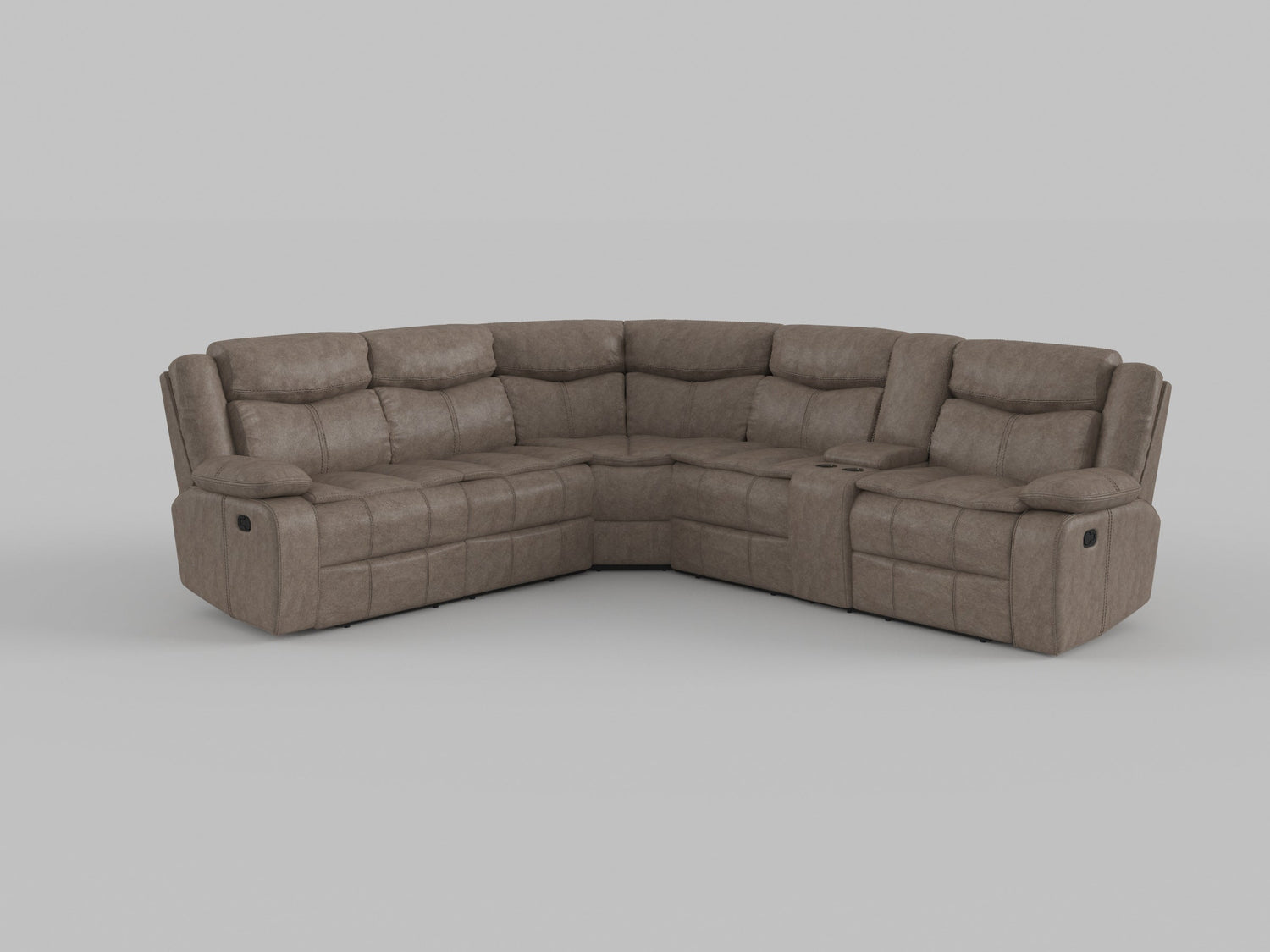 8230FBR*SC (3)3-Piece Sectional with Right Console - 8230FBR*SC - Bien Home Furniture &amp; Electronics