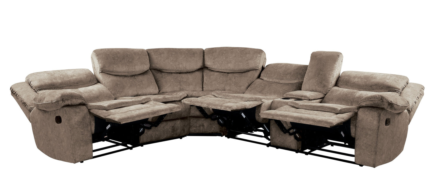 8230FBR*SC (3)3-Piece Sectional with Right Console - 8230FBR*SC - Bien Home Furniture &amp; Electronics