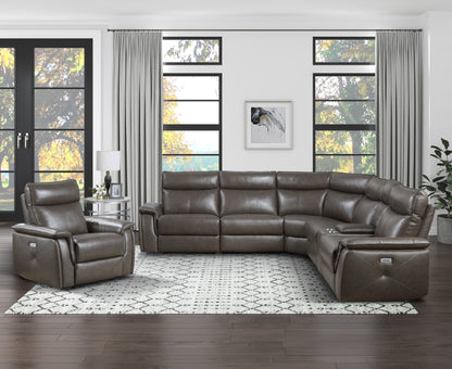8259RFDB*6SCPWH (6)6-Piece Modular Power Reclining Sectional with Power Headrests - 8259RFDB*6SCPWH - Bien Home Furniture &amp; Electronics