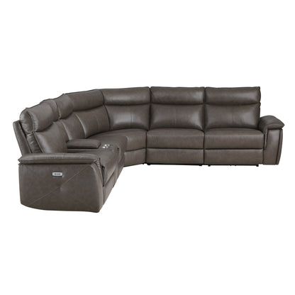 8259RFDB*6SCPWH (6)6-Piece Modular Power Reclining Sectional with Power Headrests - 8259RFDB*6SCPWH - Bien Home Furniture &amp; Electronics