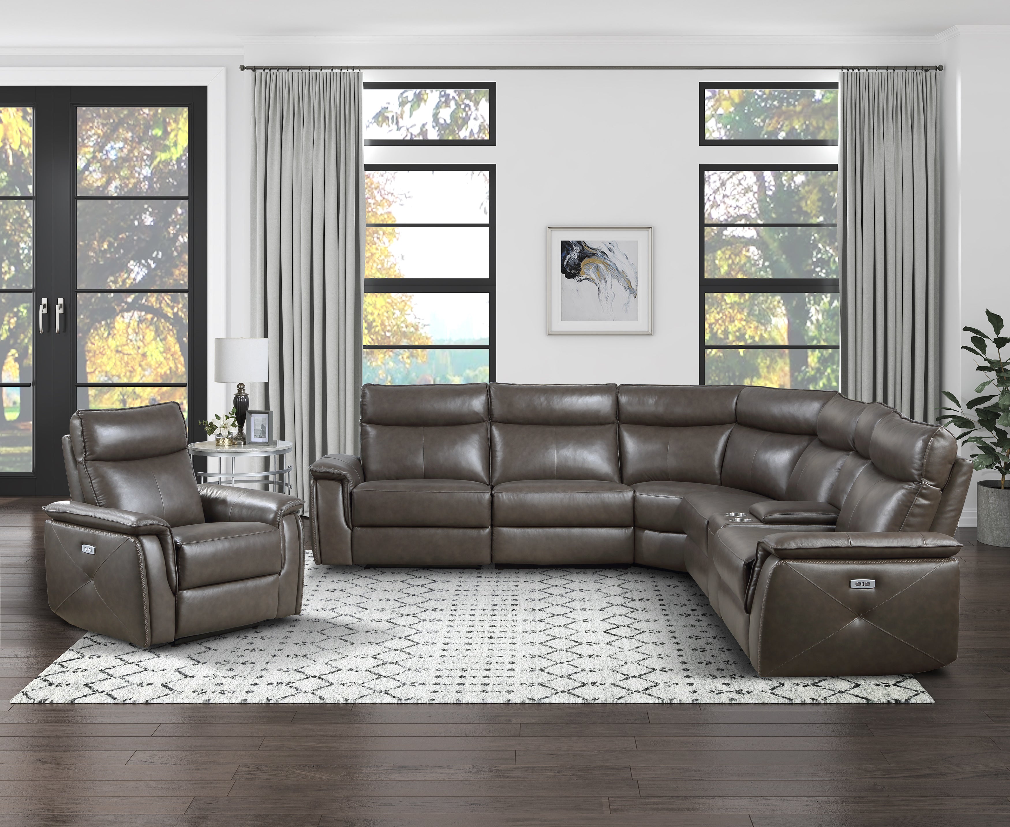 8259RFDB-LRPWH (1/6)Power Left Side Reclining Chair with Power Headrest and USB Port - 8259RFDB-LRPWH - Bien Home Furniture &amp; Electronics