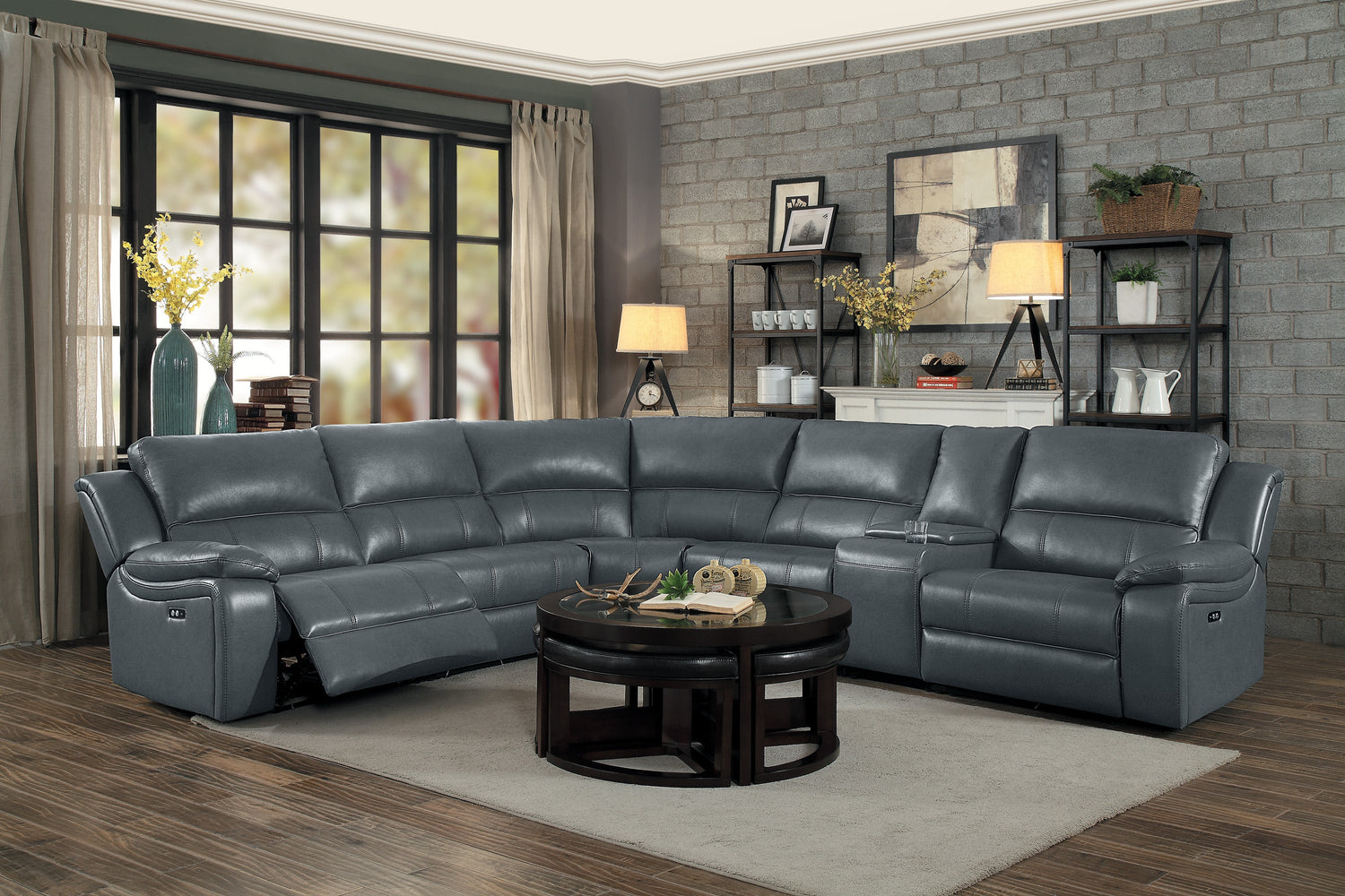 8260GY*6PW (6)6-Piece Modular Power Reclining Sectional - 8260GY*6PW - Bien Home Furniture &amp; Electronics