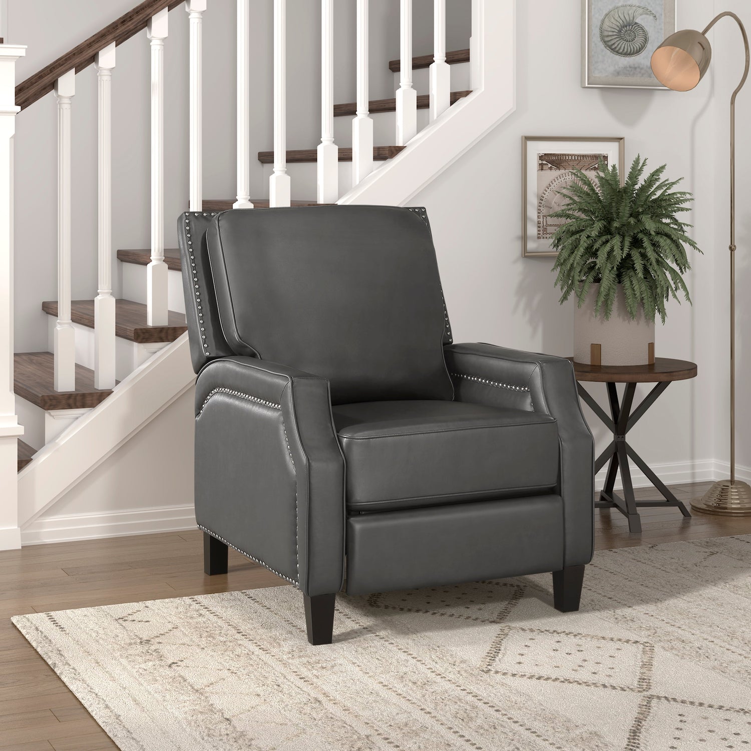 8504GRY-1 Push Back Reclining Chair - 8504GRY-1 - Bien Home Furniture &amp; Electronics