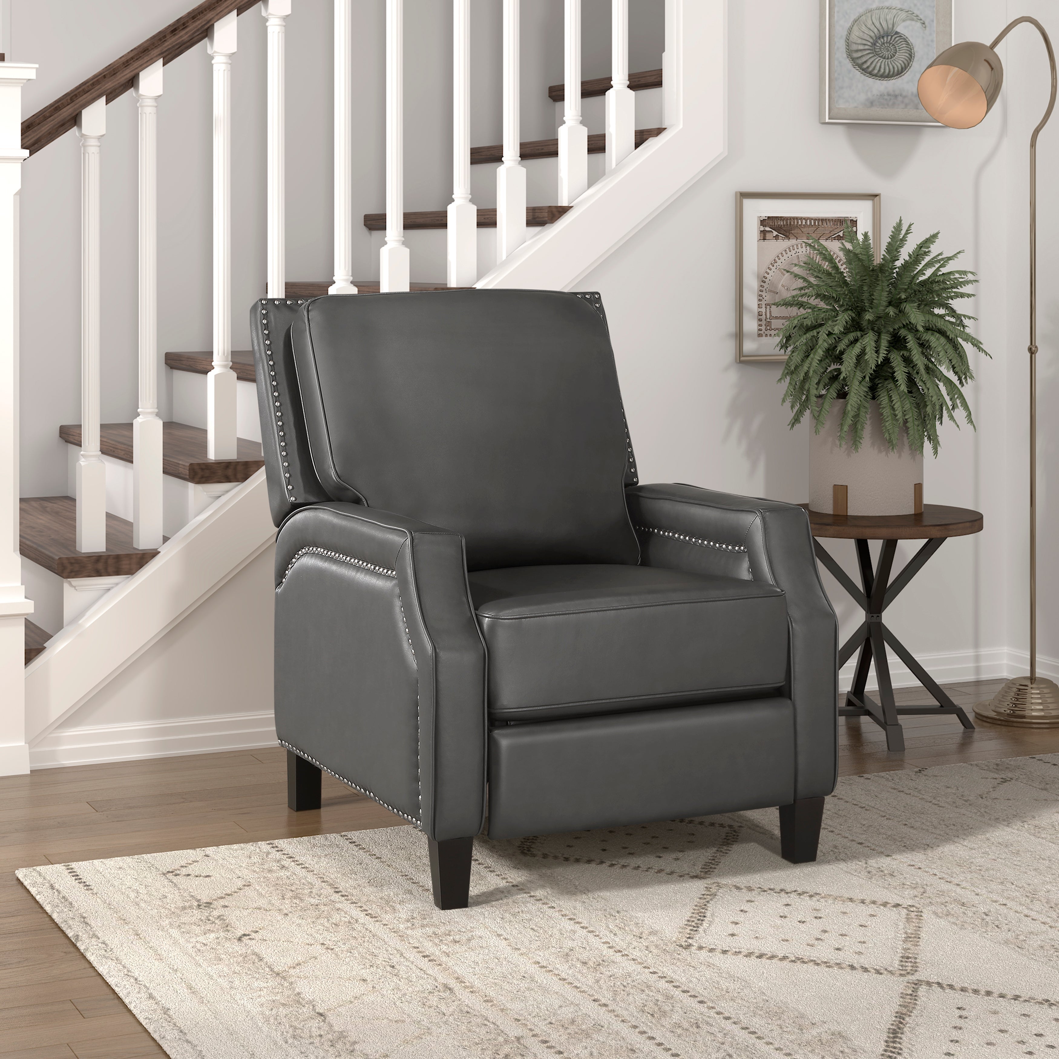8504GRY-1 Push Back Reclining Chair - 8504GRY-1 - Bien Home Furniture &amp; Electronics