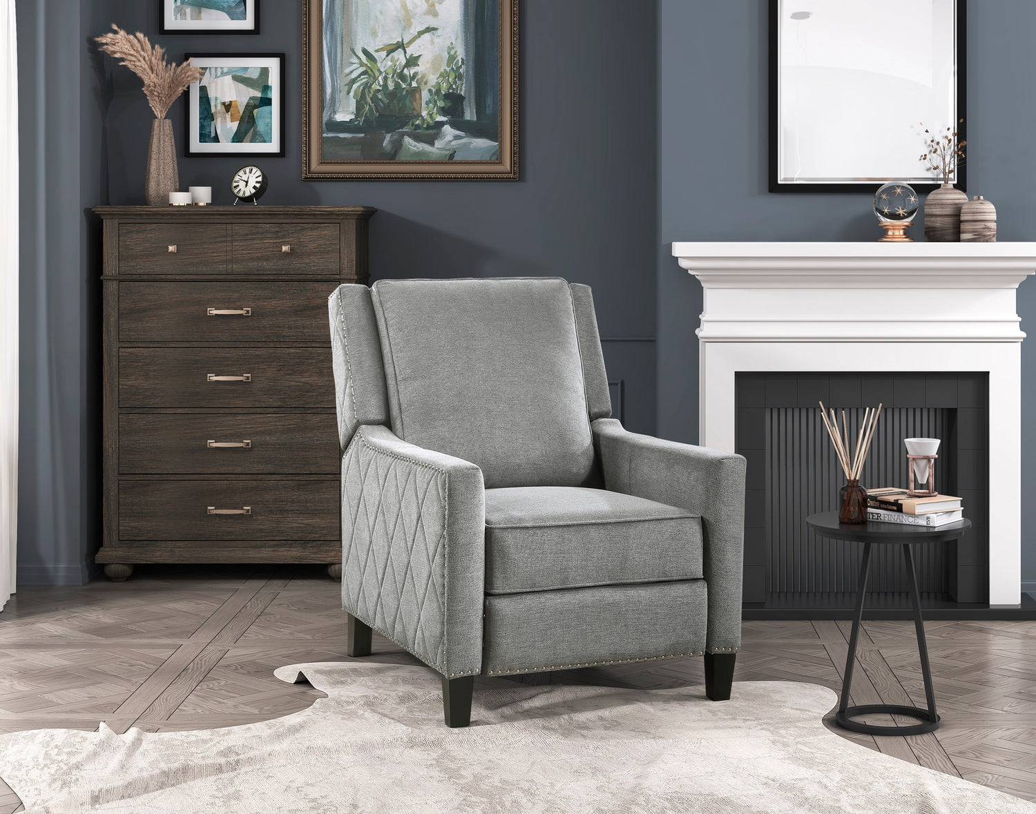 8505GY-1 Push Back Reclining Chair - 8505GY-1 - Bien Home Furniture &amp; Electronics