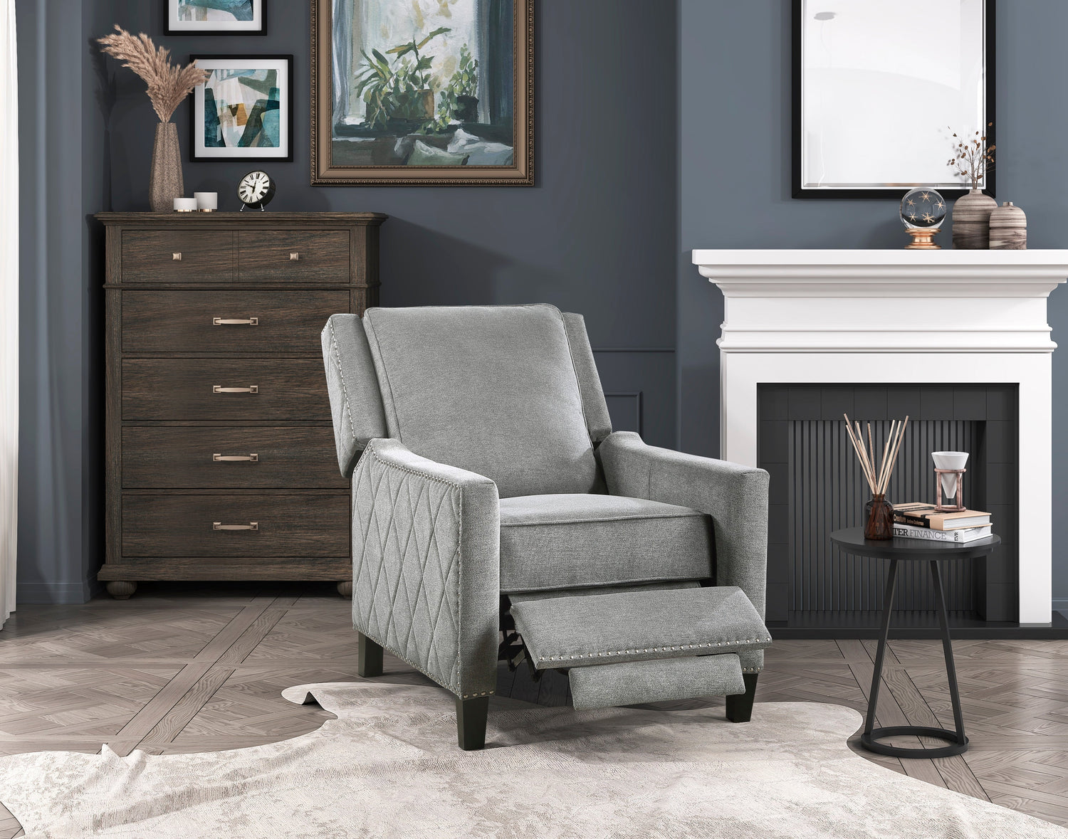 8505GY-1 Push Back Reclining Chair - 8505GY-1 - Bien Home Furniture &amp; Electronics