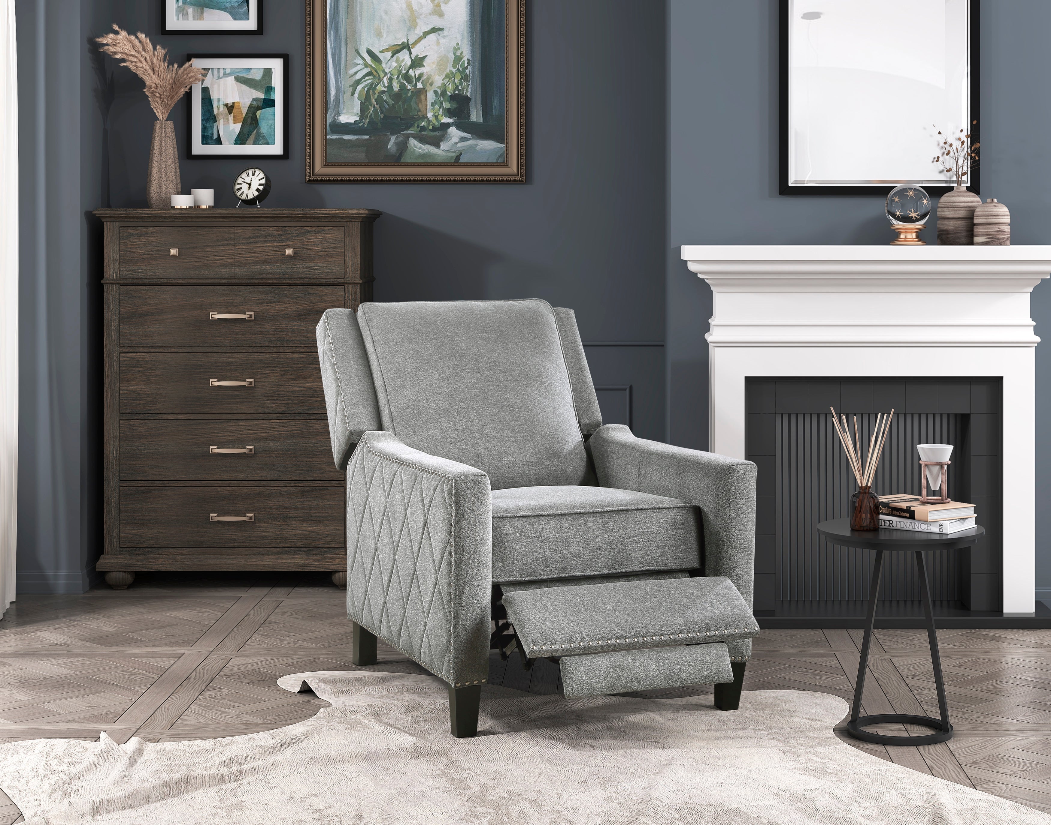 8505GY-1 Push Back Reclining Chair - 8505GY-1 - Bien Home Furniture &amp; Electronics