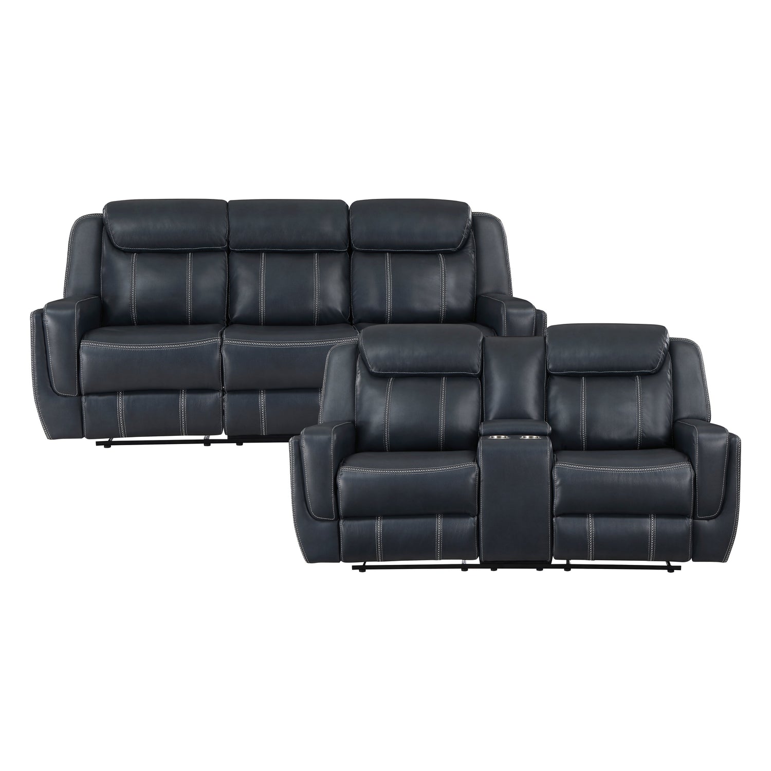 8516BU*2 2pc Set: Sofa, Love - 8516BU*2 - Bien Home Furniture &amp; Electronics