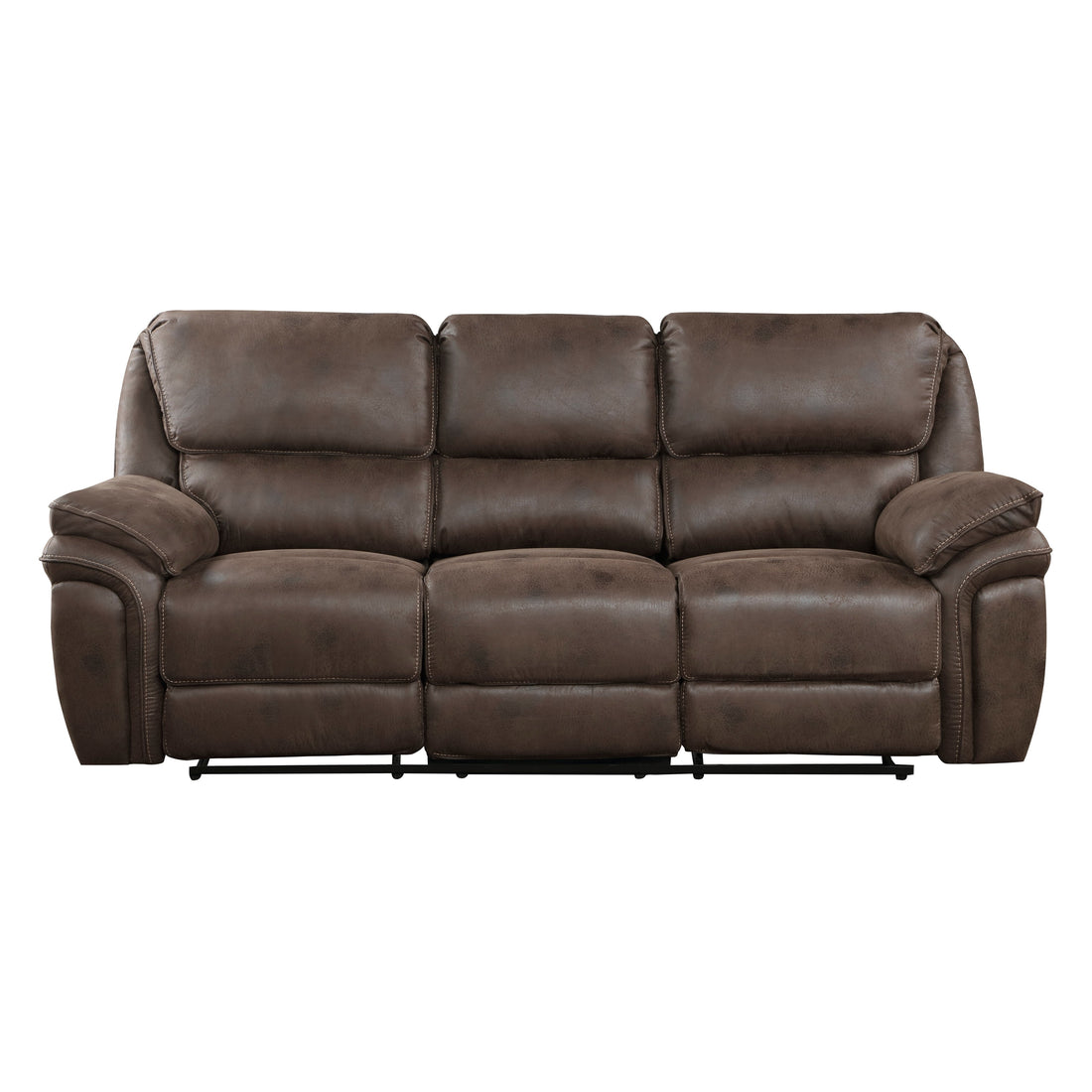 8517BRW-3 Double Reclining Sofa - 8517BRW-3 - Bien Home Furniture &amp; Electronics