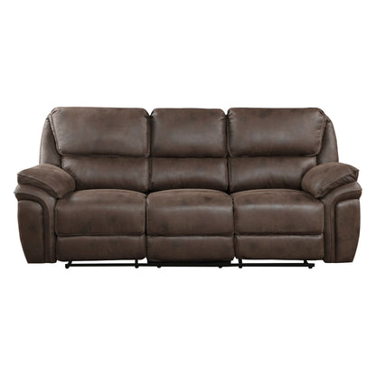 8517BRW-3 Double Reclining Sofa - 8517BRW-3 - Bien Home Furniture &amp; Electronics