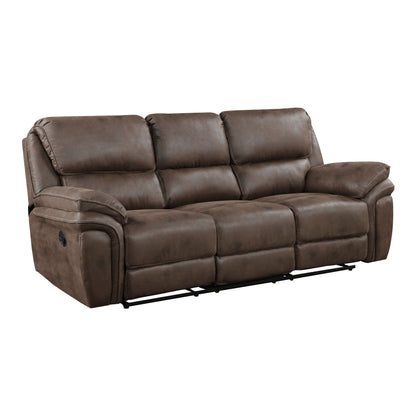 8517BRW-3 Double Reclining Sofa - 8517BRW-3 - Bien Home Furniture &amp; Electronics