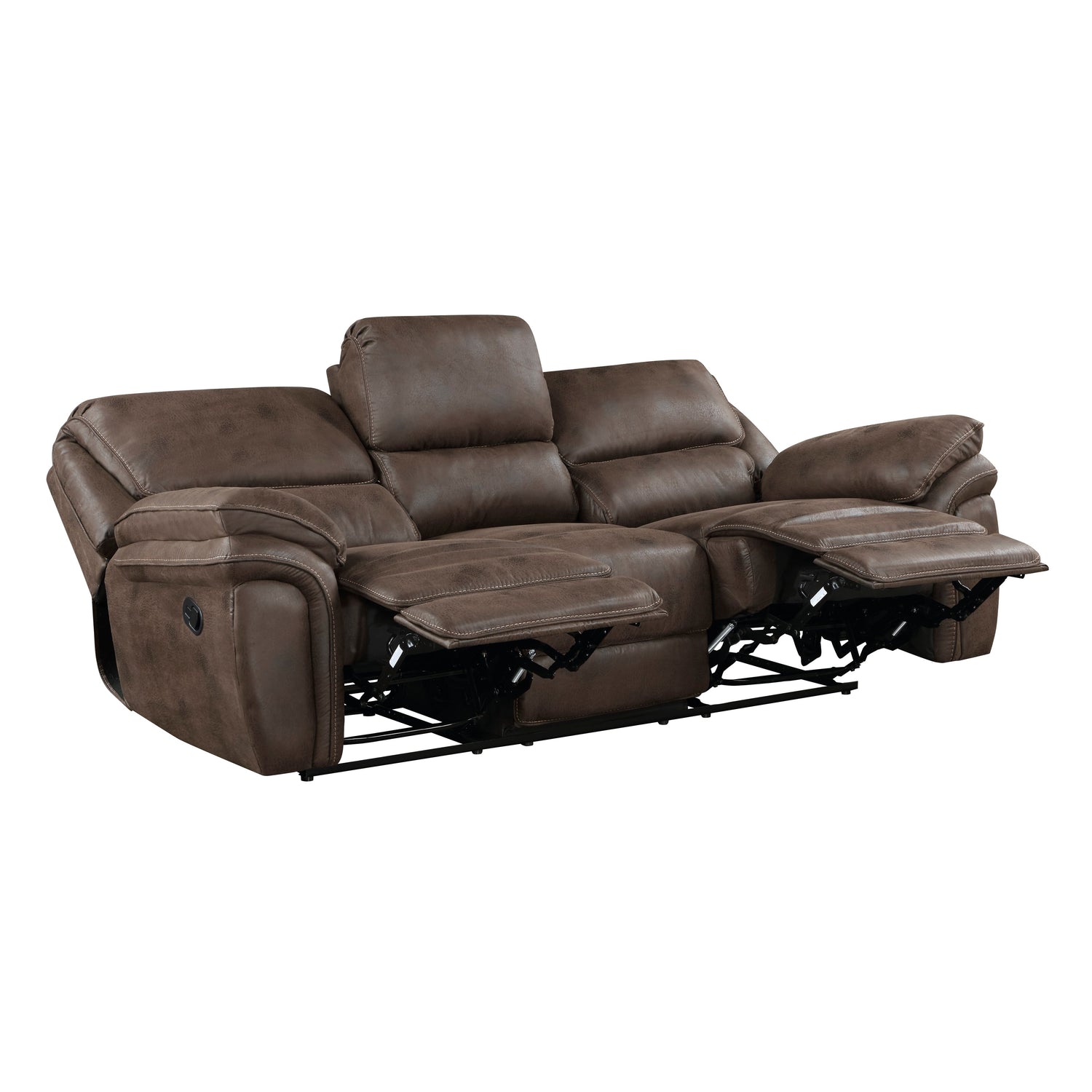 8517BRW-3 Double Reclining Sofa - 8517BRW-3 - Bien Home Furniture &amp; Electronics