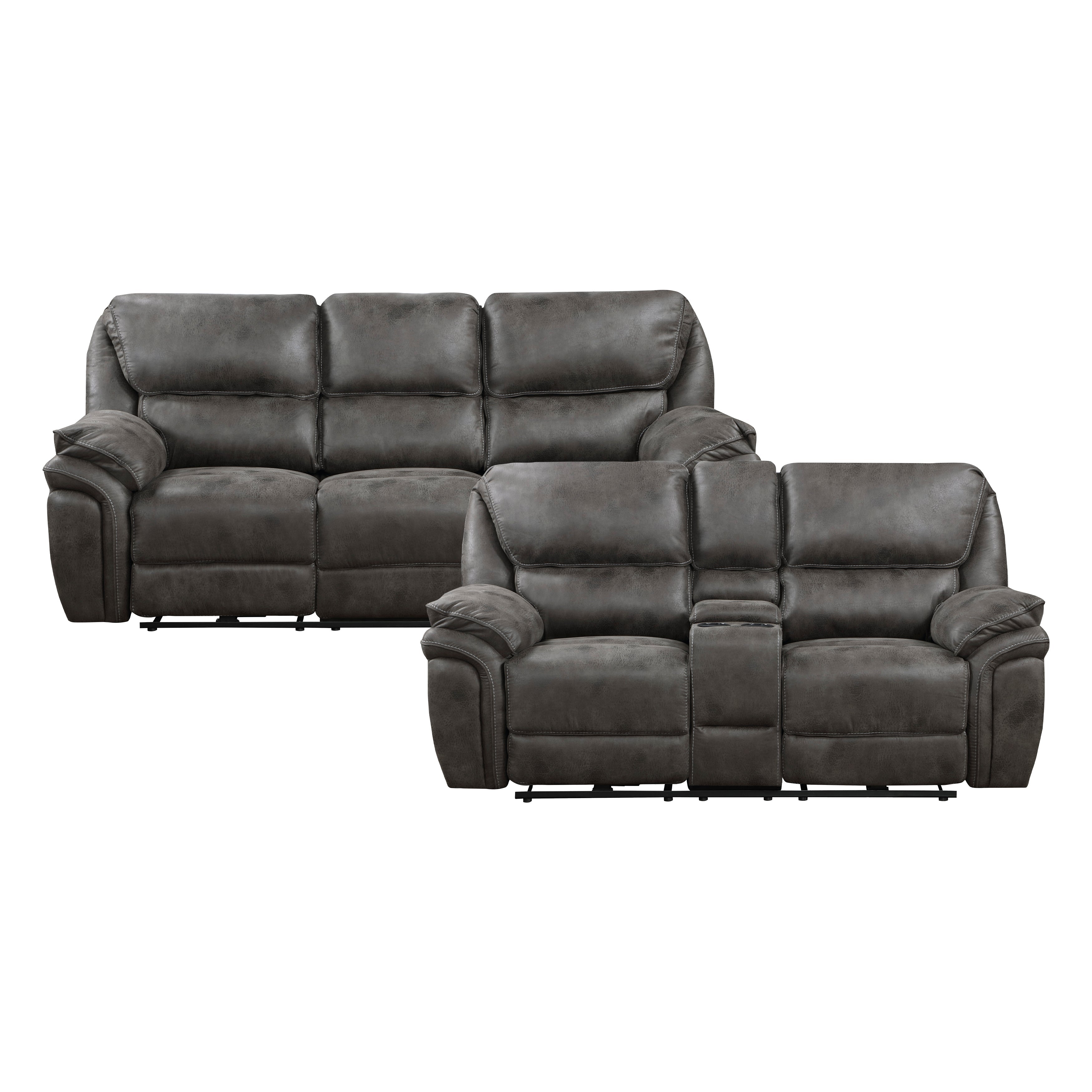 8517GRY*2PW 2pc Set: Sofa, Love (Power) - 8517GRY*2PW - Bien Home Furniture &amp; Electronics