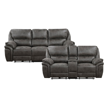 8517GRY*2PW 2pc Set: Sofa, Love (Power) - 8517GRY*2PW - Bien Home Furniture &amp; Electronics