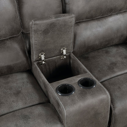8517GRY*2PW 2pc Set: Sofa, Love (Power) - 8517GRY*2PW - Bien Home Furniture &amp; Electronics