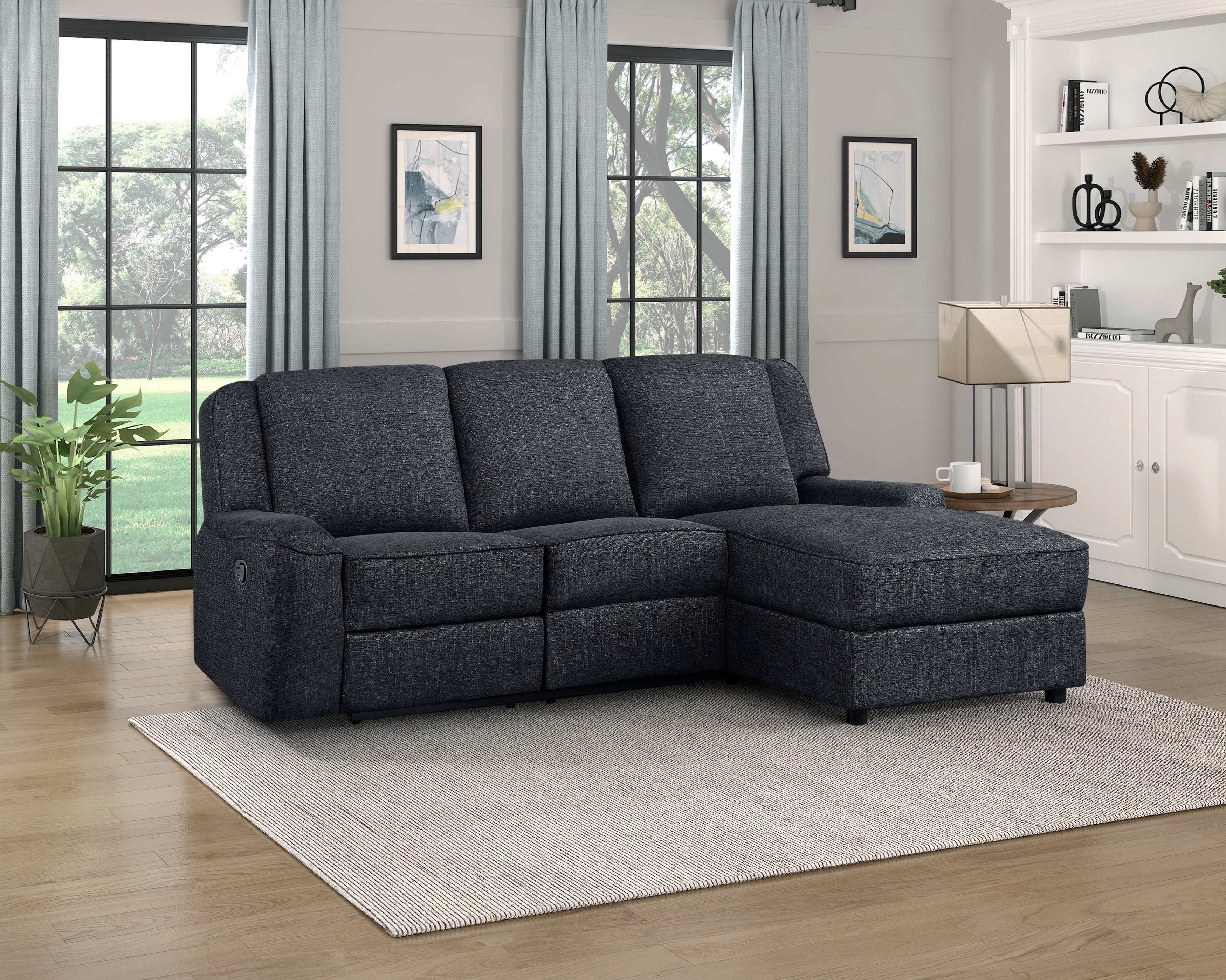 8530EB*SC (2)2-Piece Reclining Sectional with Right Chaise - 8530EB*SC - Bien Home Furniture &amp; Electronics