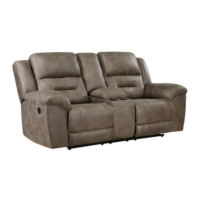 8538BR-2 Double Reclining Love Seat with Center Console - 8538BR-2 - Bien Home Furniture &amp; Electronics