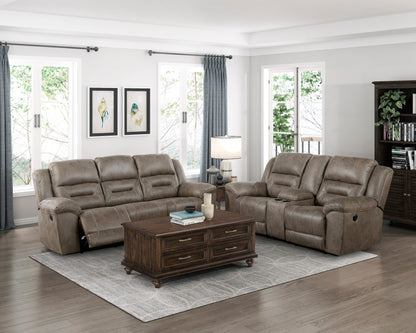 8538BR-2 Double Reclining Love Seat with Center Console - 8538BR-2 - Bien Home Furniture &amp; Electronics