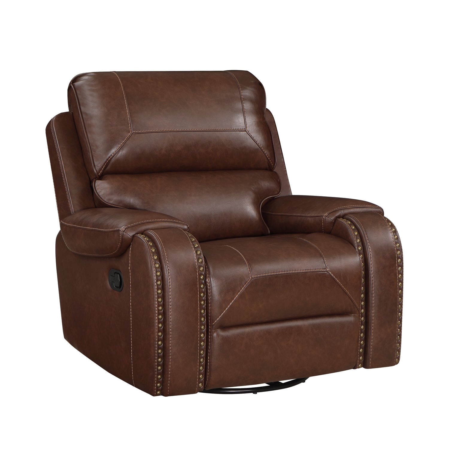 8549BRW-1 Swivel Glider Reclining Chair - 8549BRW-1 - Bien Home Furniture &amp; Electronics