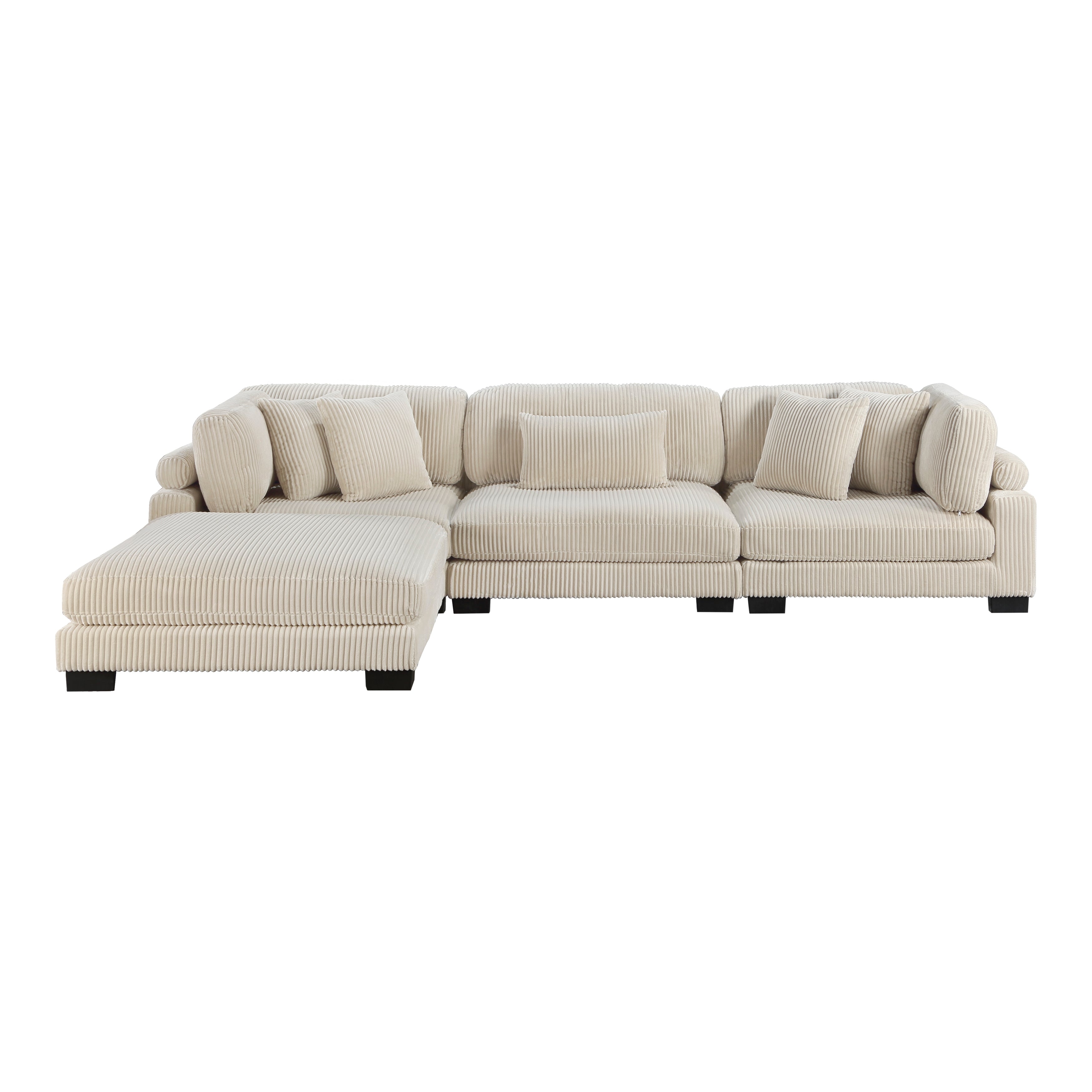 8555BE*4OT (4)4-Piece Modular Sectional with Ottoman - 8555BE*4OT - Bien Home Furniture &amp; Electronics