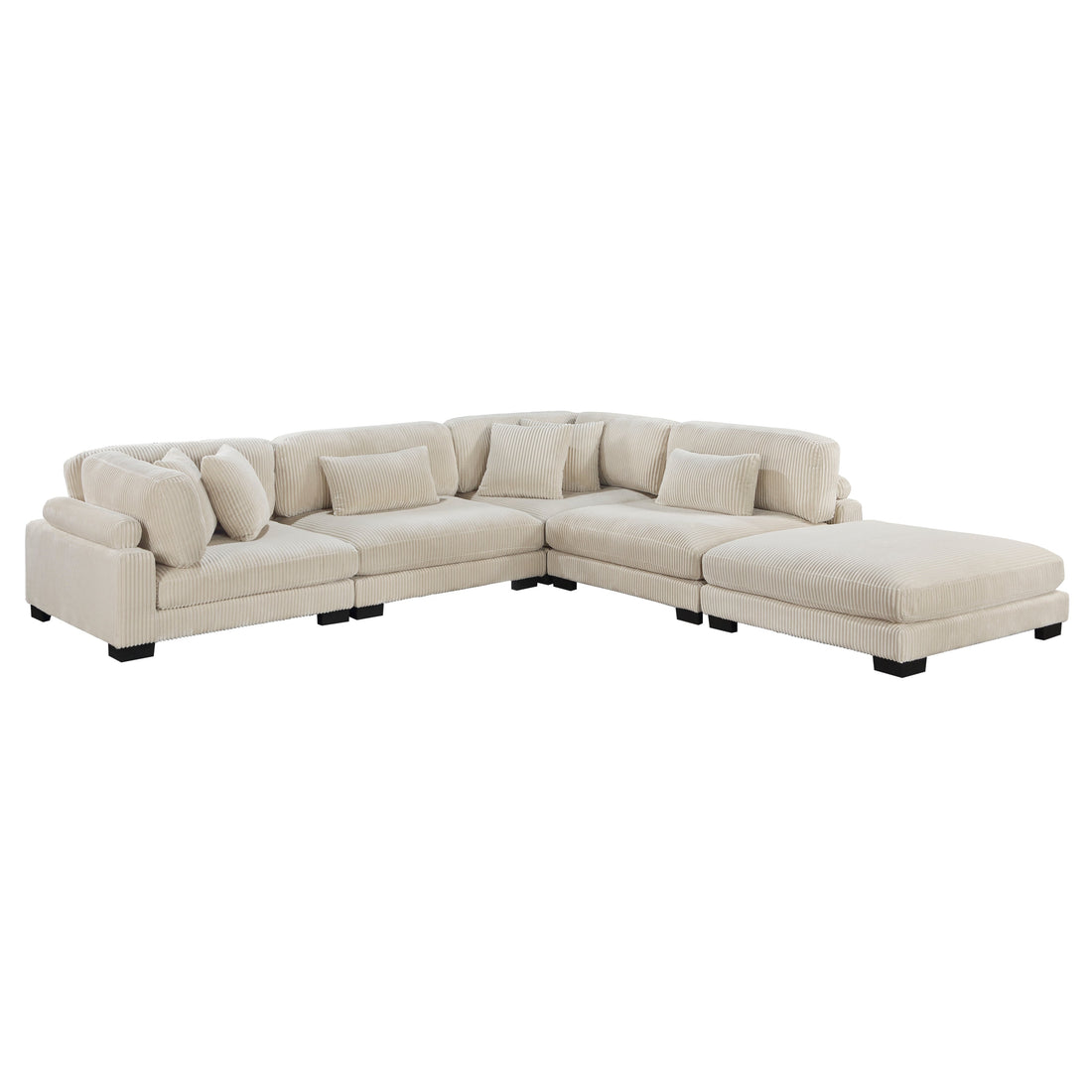 8555BE*5OT (5)5-Piece Modular Sectional with Ottoman - 8555BE*5OT - Bien Home Furniture &amp; Electronics