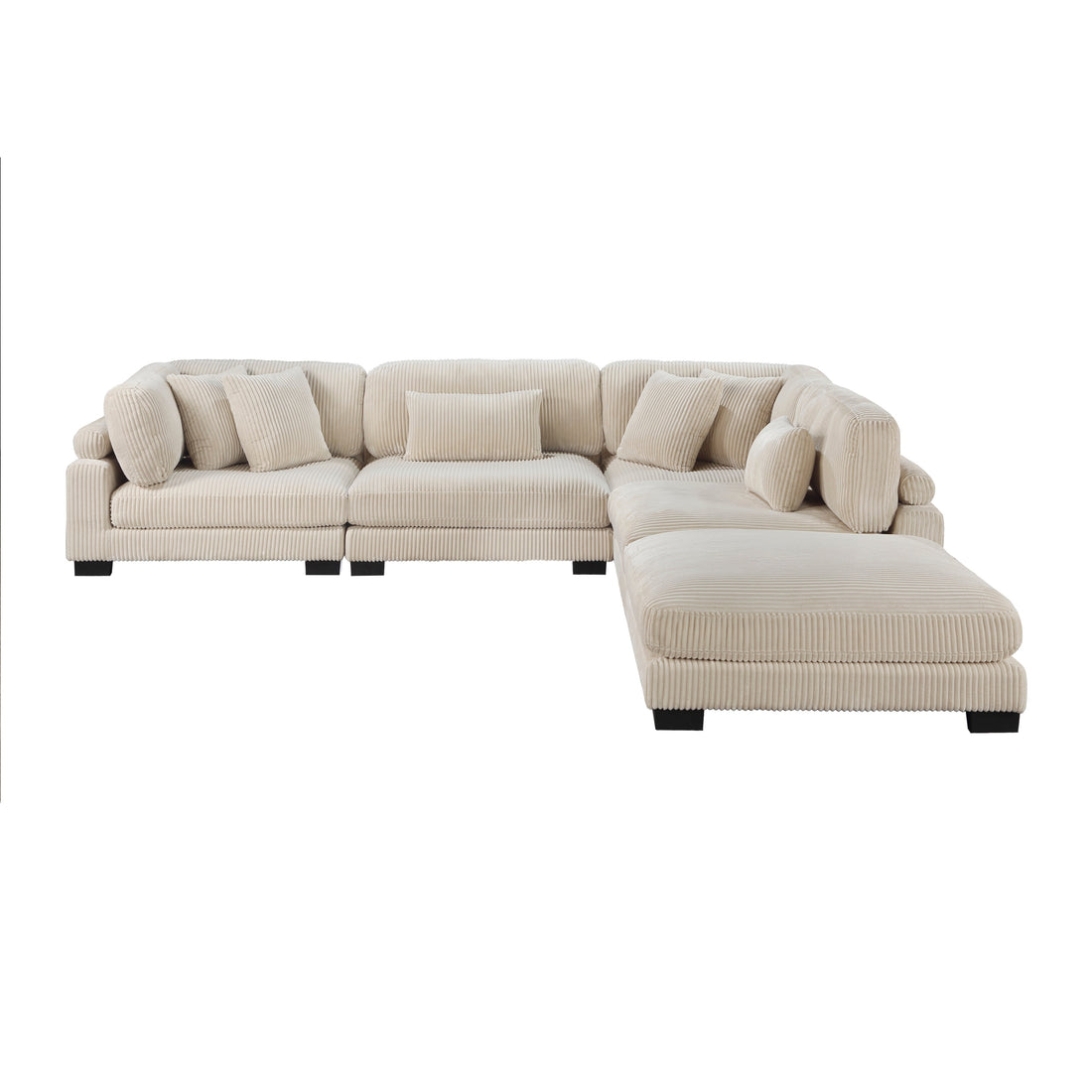 8555BE*5OT (5)5-Piece Modular Sectional with Ottoman - 8555BE*5OT - Bien Home Furniture &amp; Electronics