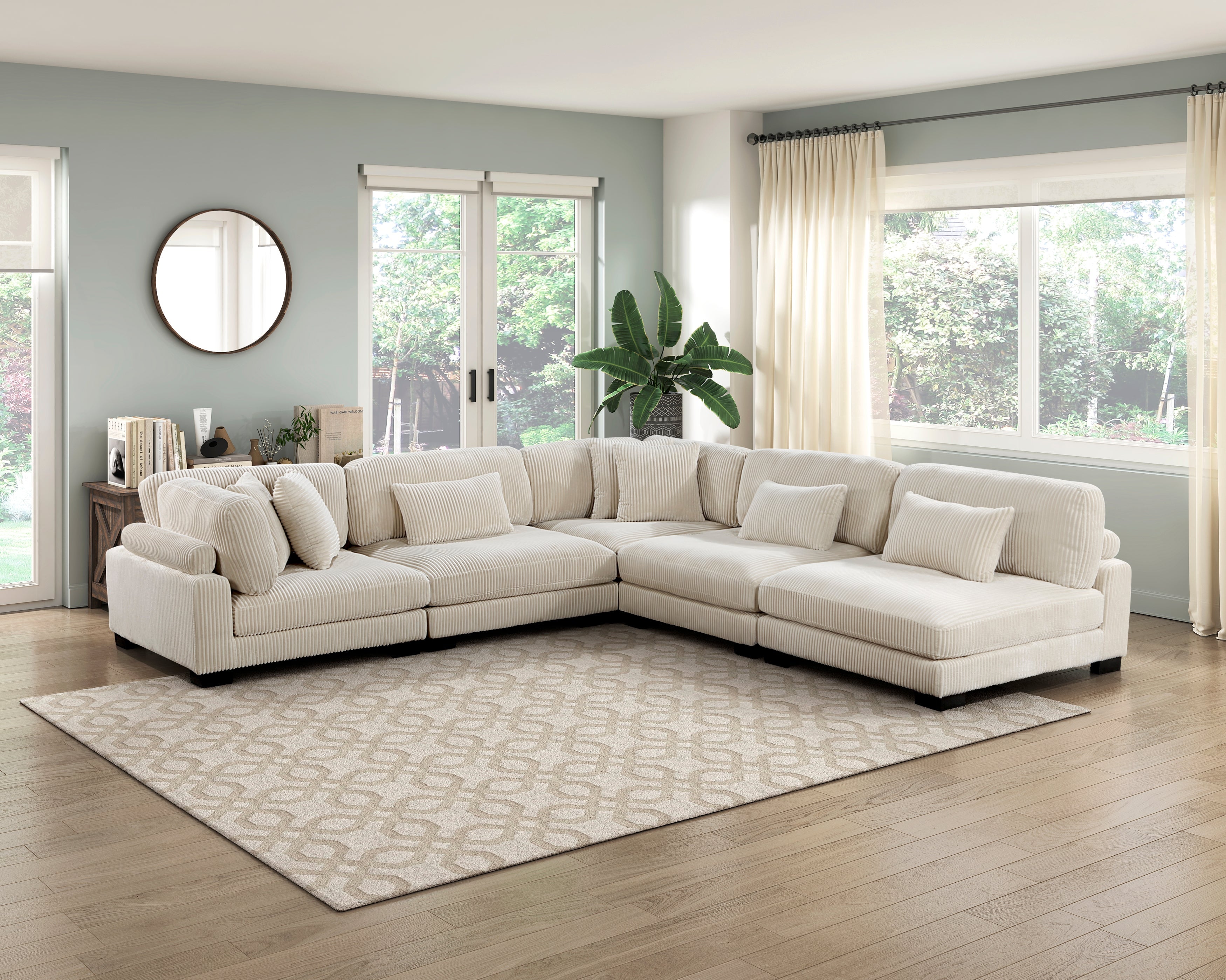 8555BE*5SC (5)5-Piece Modular Sectional - 8555BE*5SC - Bien Home Furniture &amp; Electronics