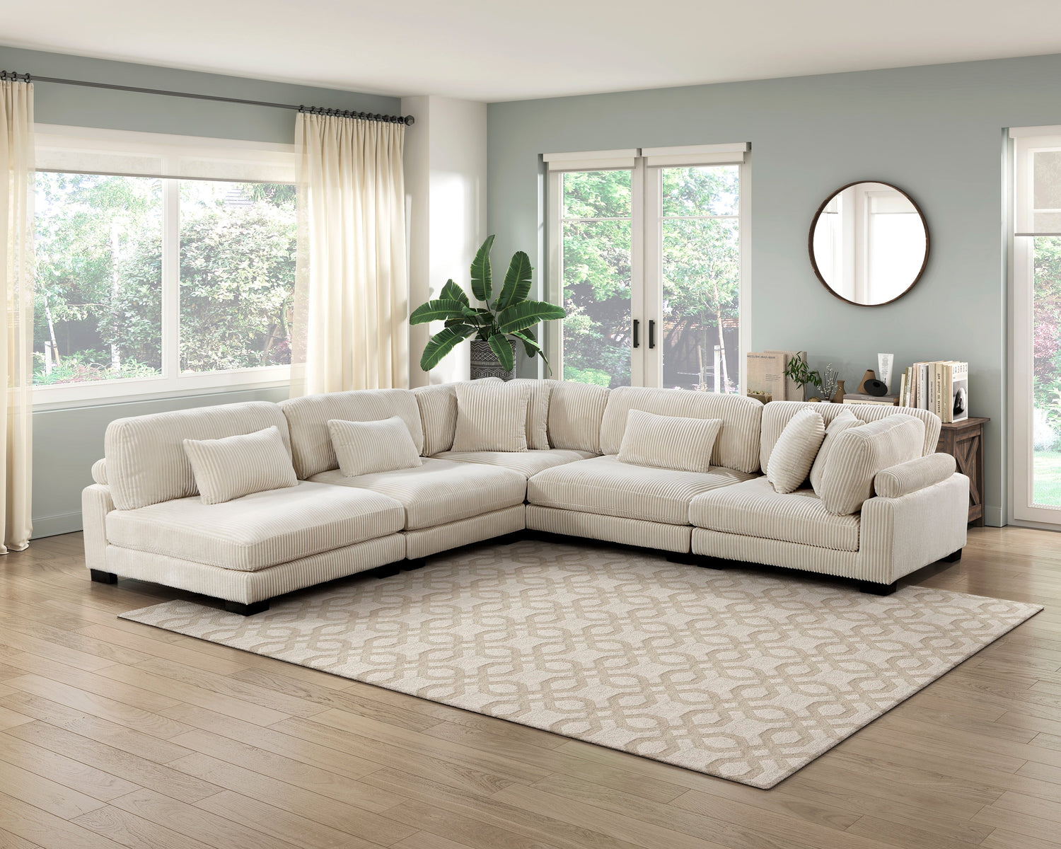 8555BE*5SC (5)5-Piece Modular Sectional - 8555BE*5SC - Bien Home Furniture &amp; Electronics