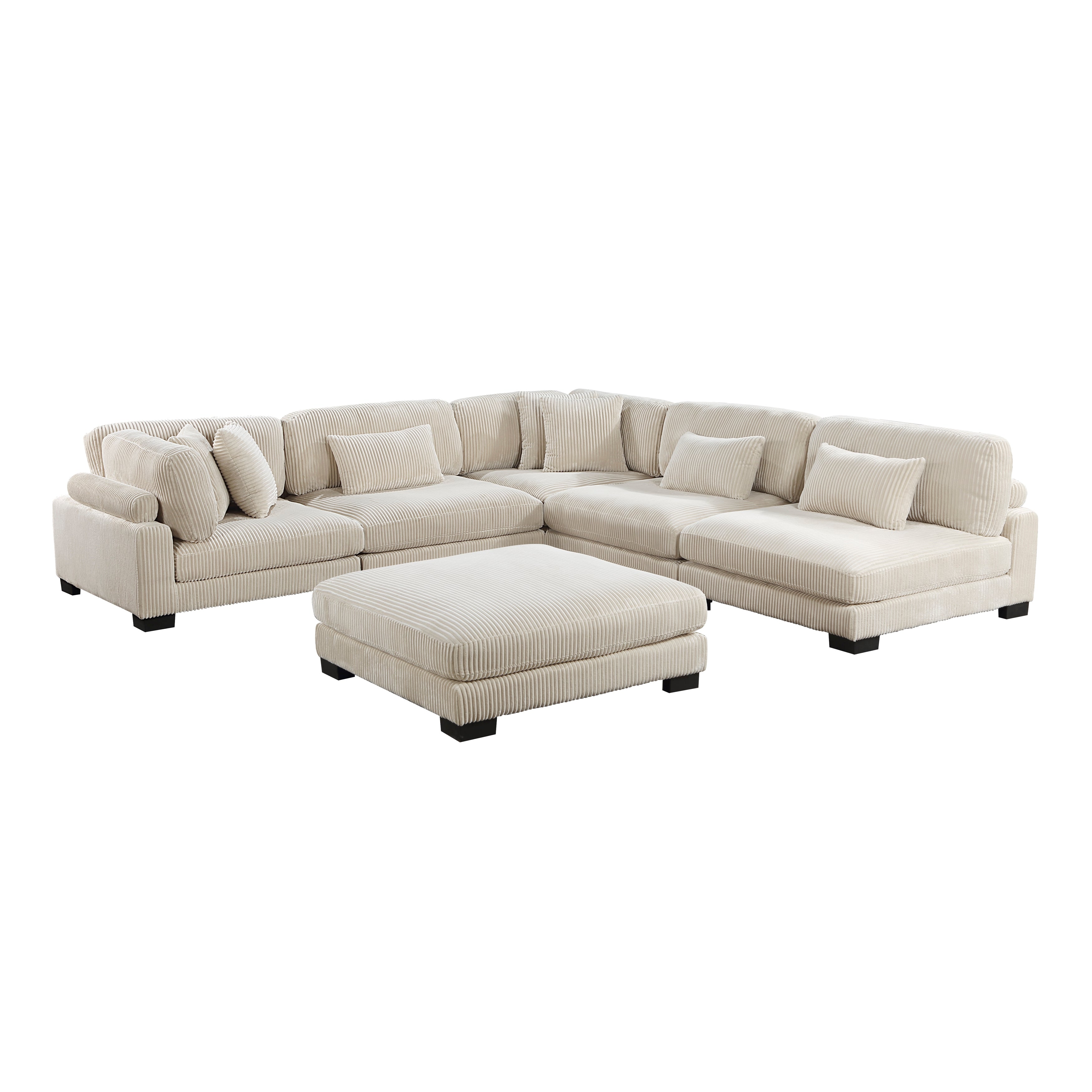 8555BE*6OT (6)6-Piece Modular Sectional with Ottoman - 8555BE*6OT - Bien Home Furniture &amp; Electronics