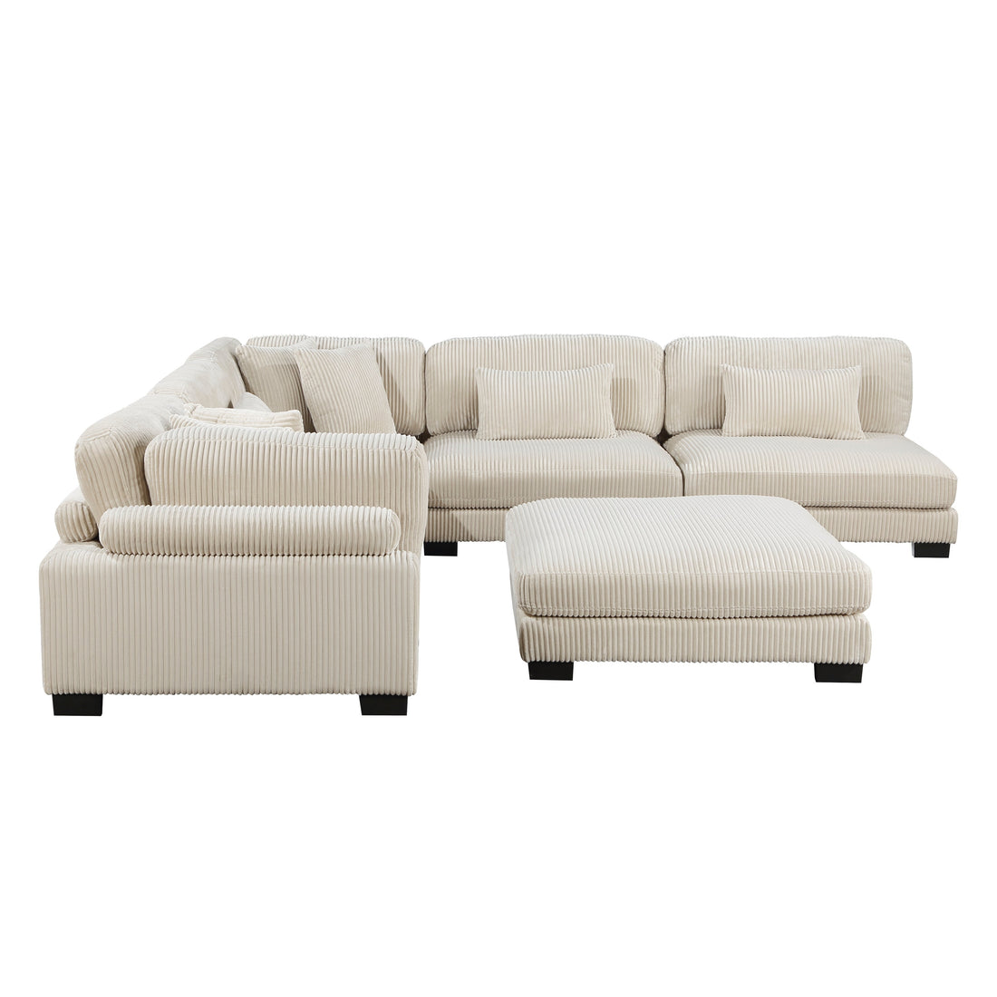 8555BE*6OT (6)6-Piece Modular Sectional with Ottoman - 8555BE*6OT - Bien Home Furniture &amp; Electronics